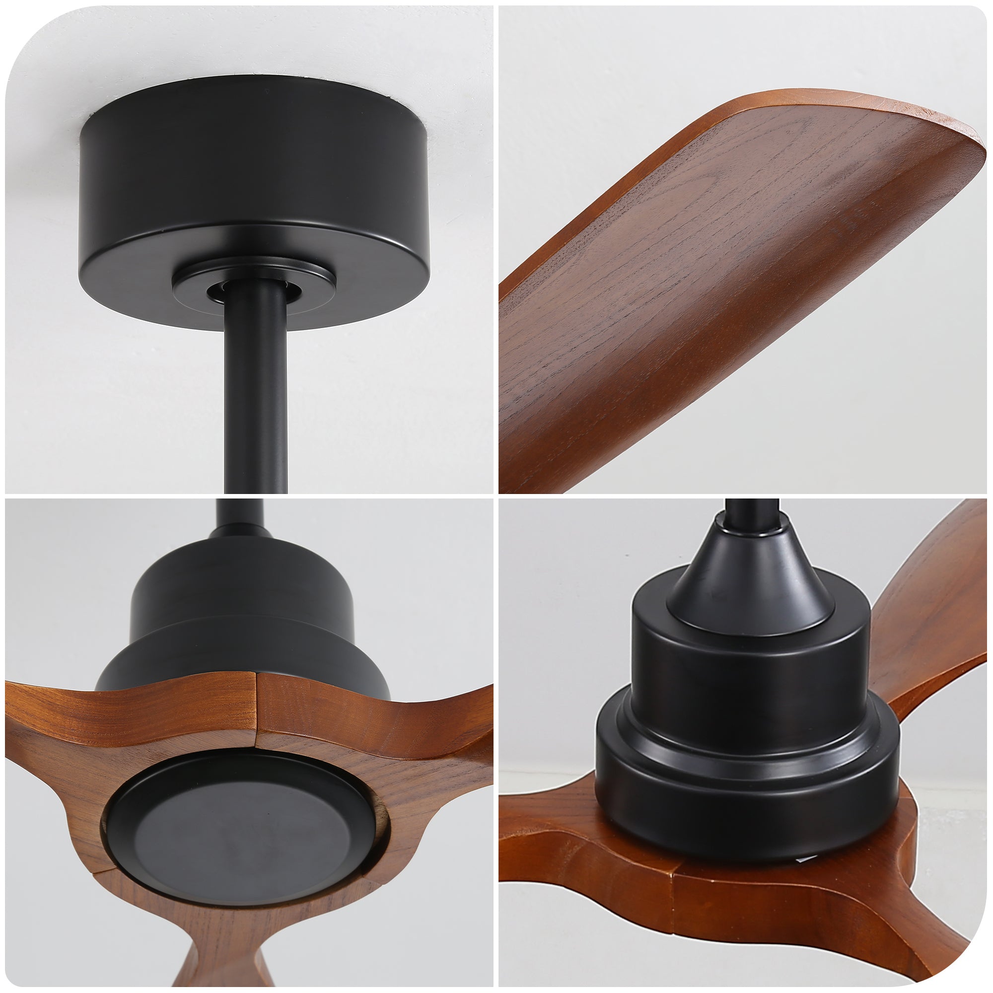 Inch Outdoor Ceiling Fan DC Motor - Black