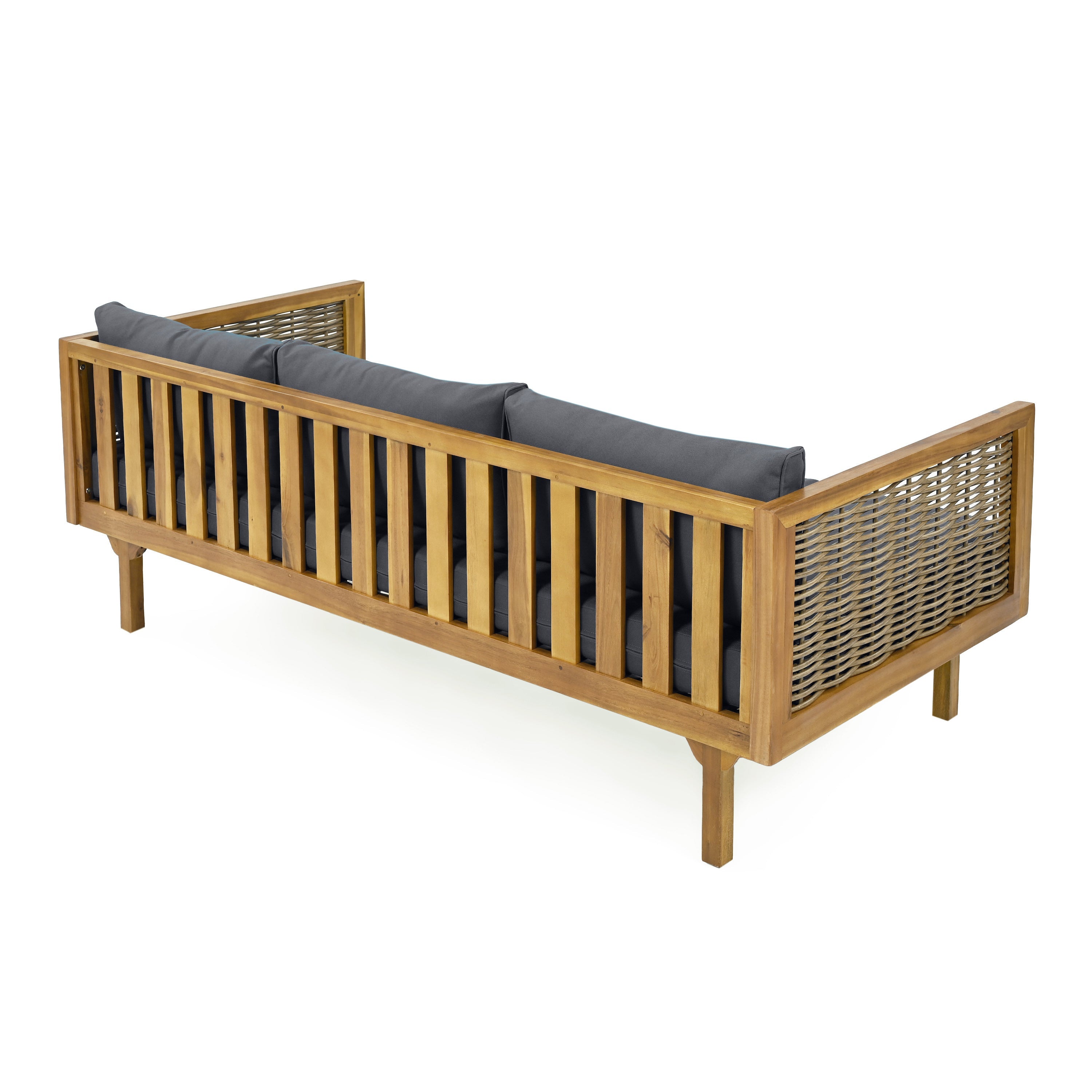 Outdoor Sectional Set Rattan Frame Garden