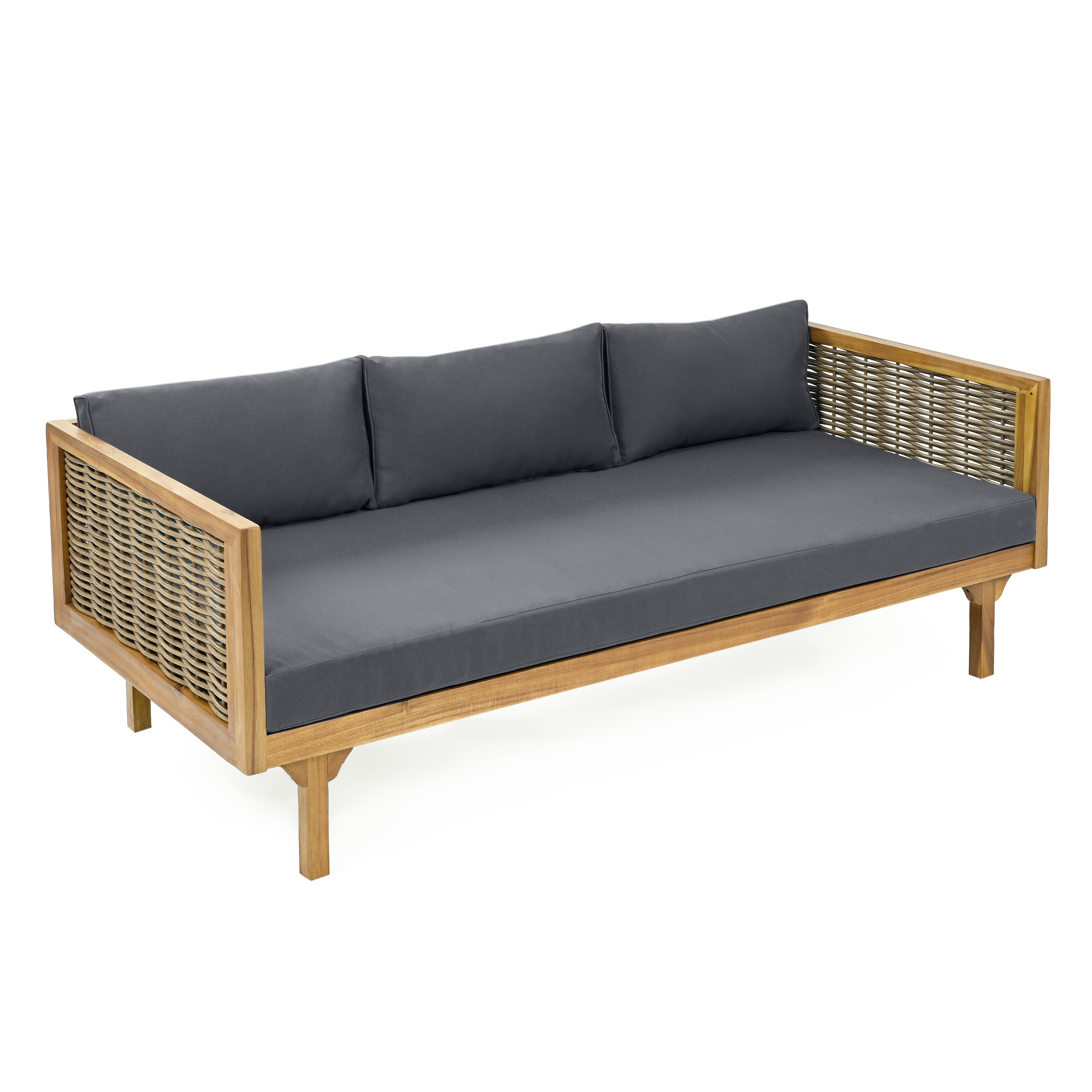 Outdoor Sectional Set Rattan Frame Garden