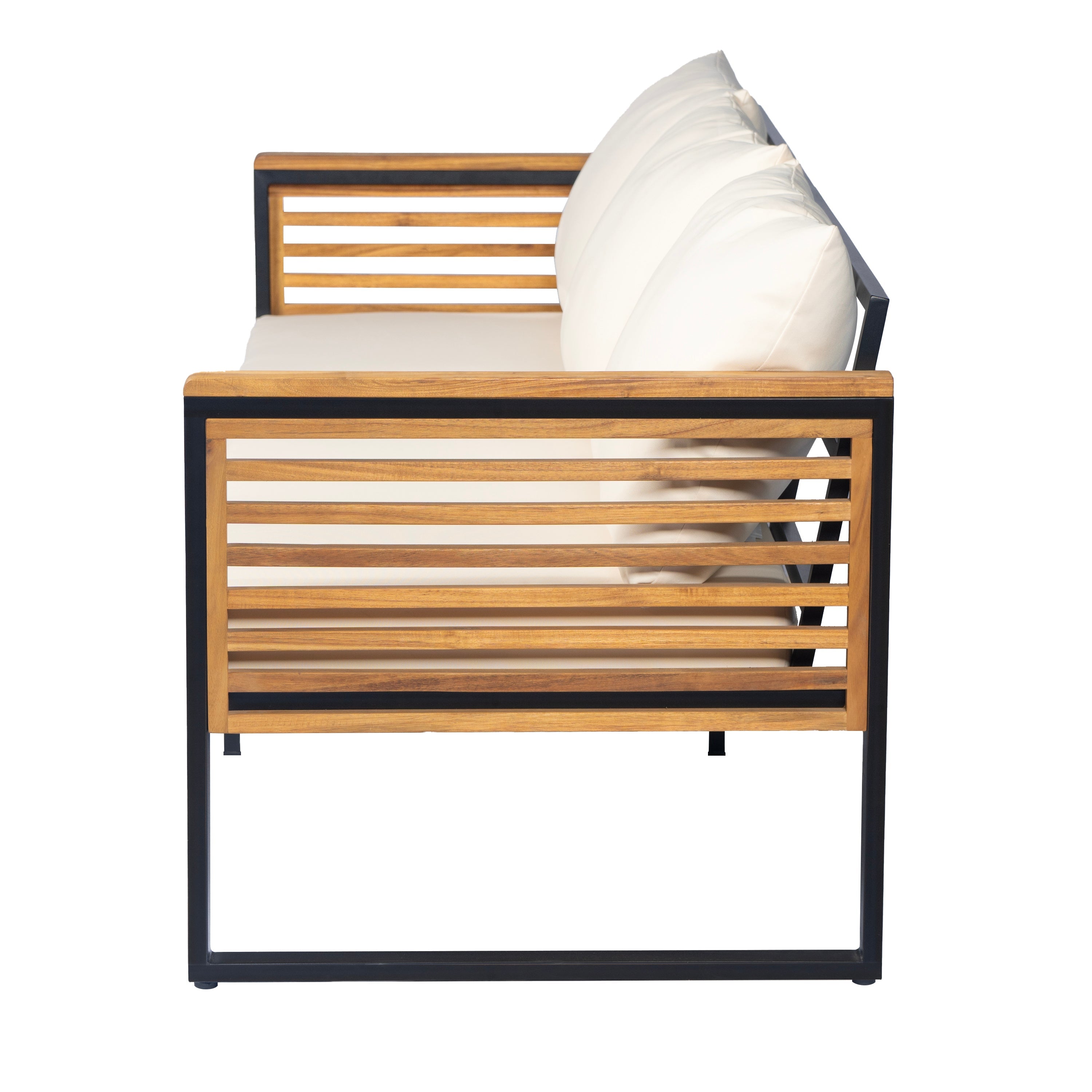 Outdoor Sofa Set Acacia Wood 3-Piece