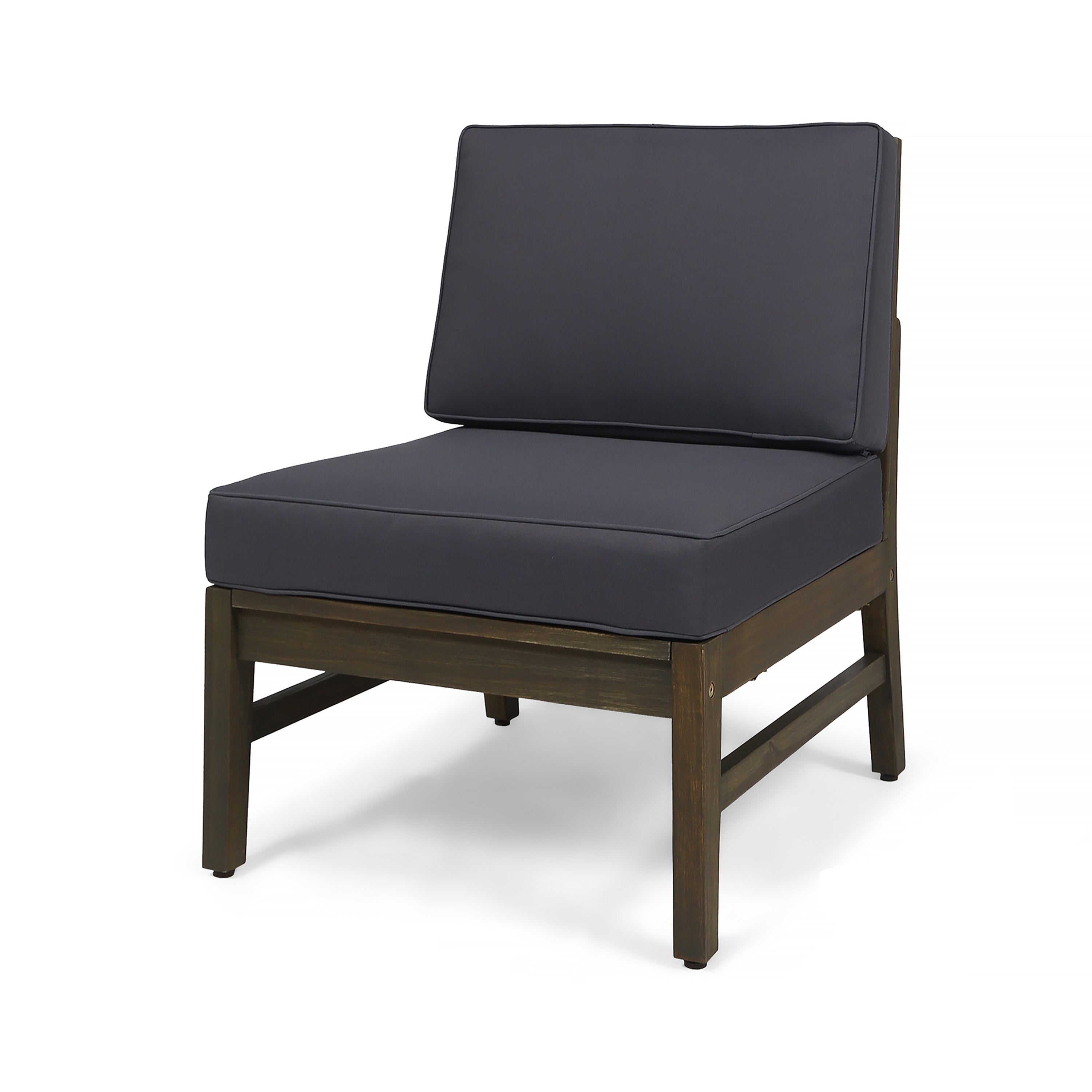 Perla Outdoor Sofa Set Patio Seating - Dark Gray