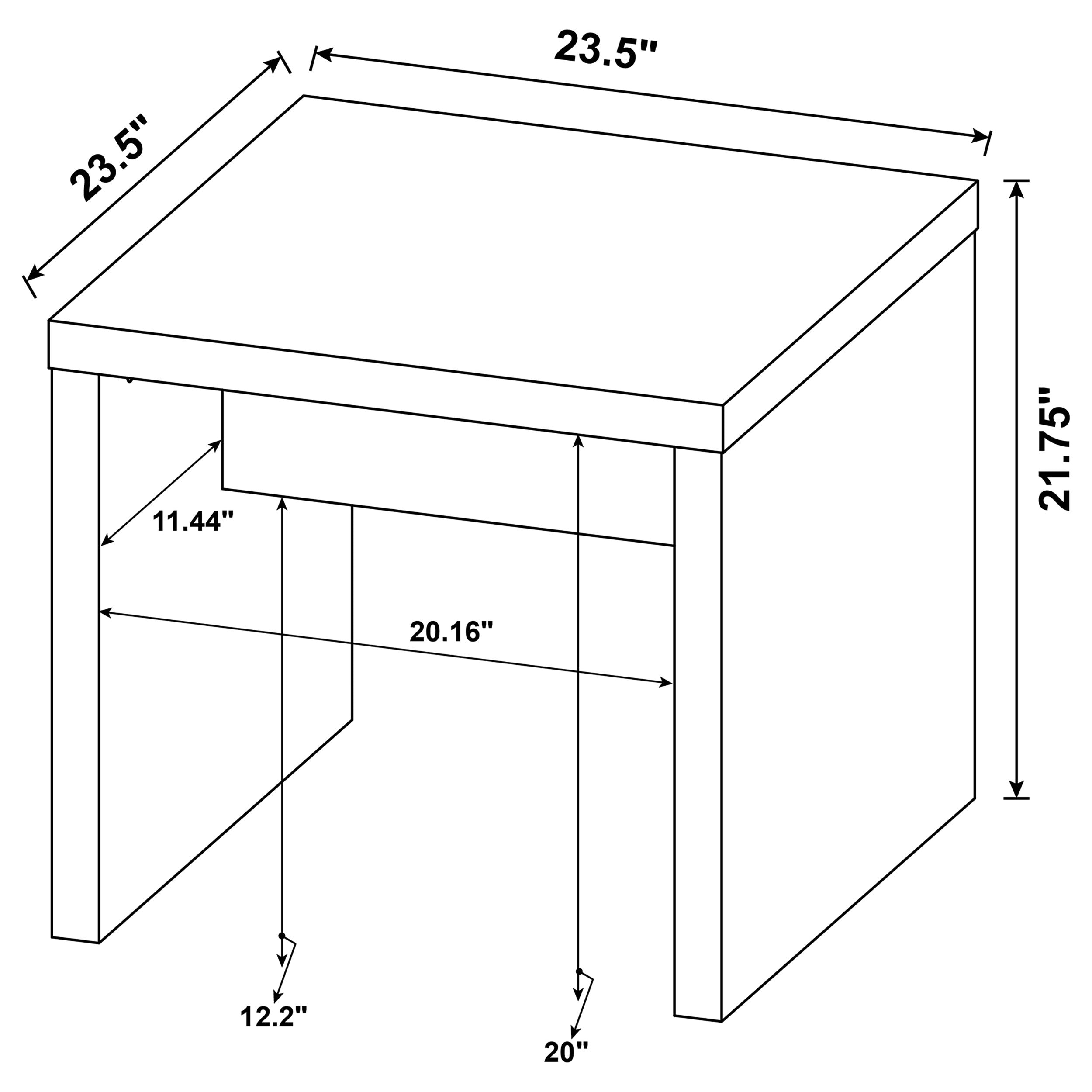 Lynette Mango Square Engineered Wood End Table