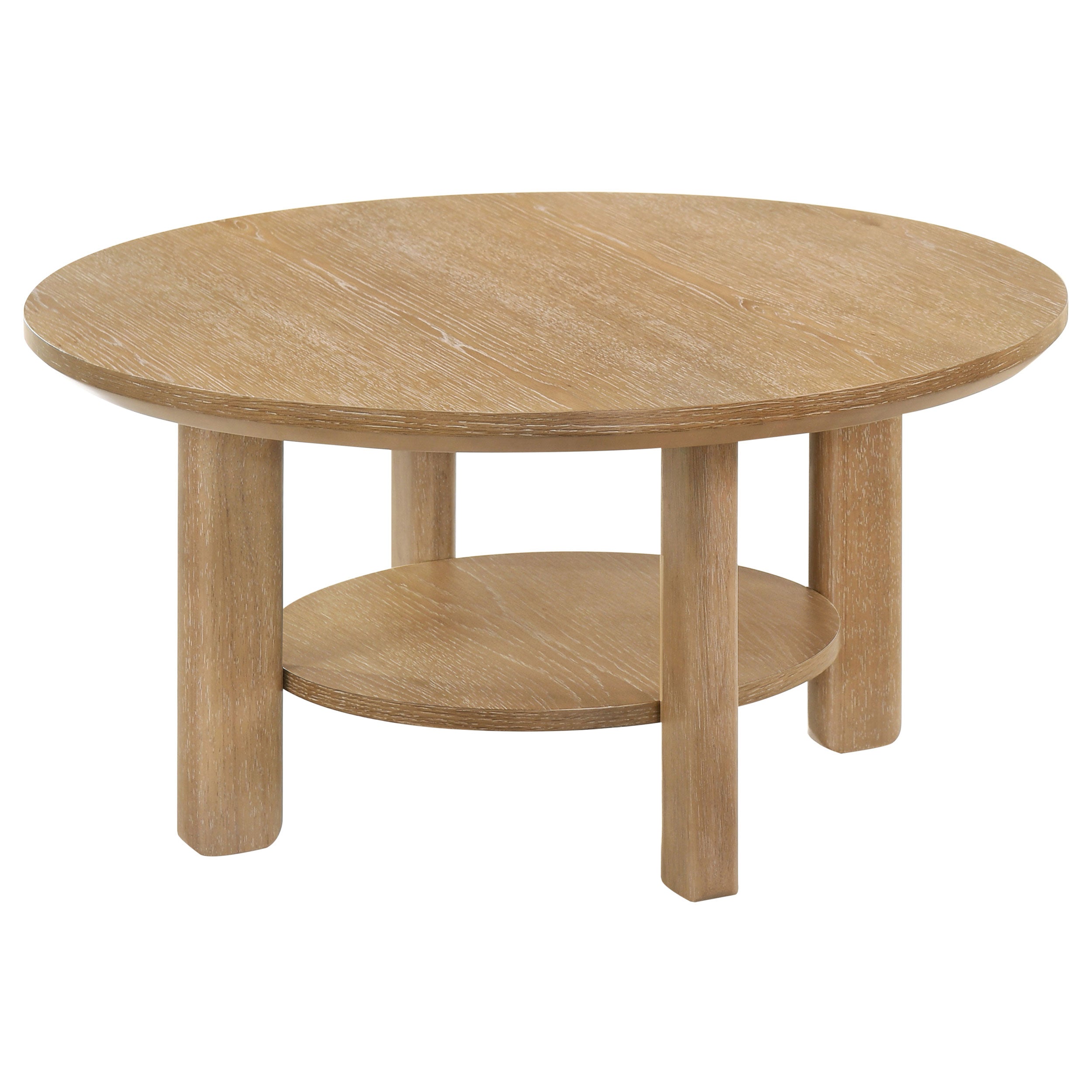 Ottowa 35-inch Light Oak Round Wood Cocktail Coffee Table