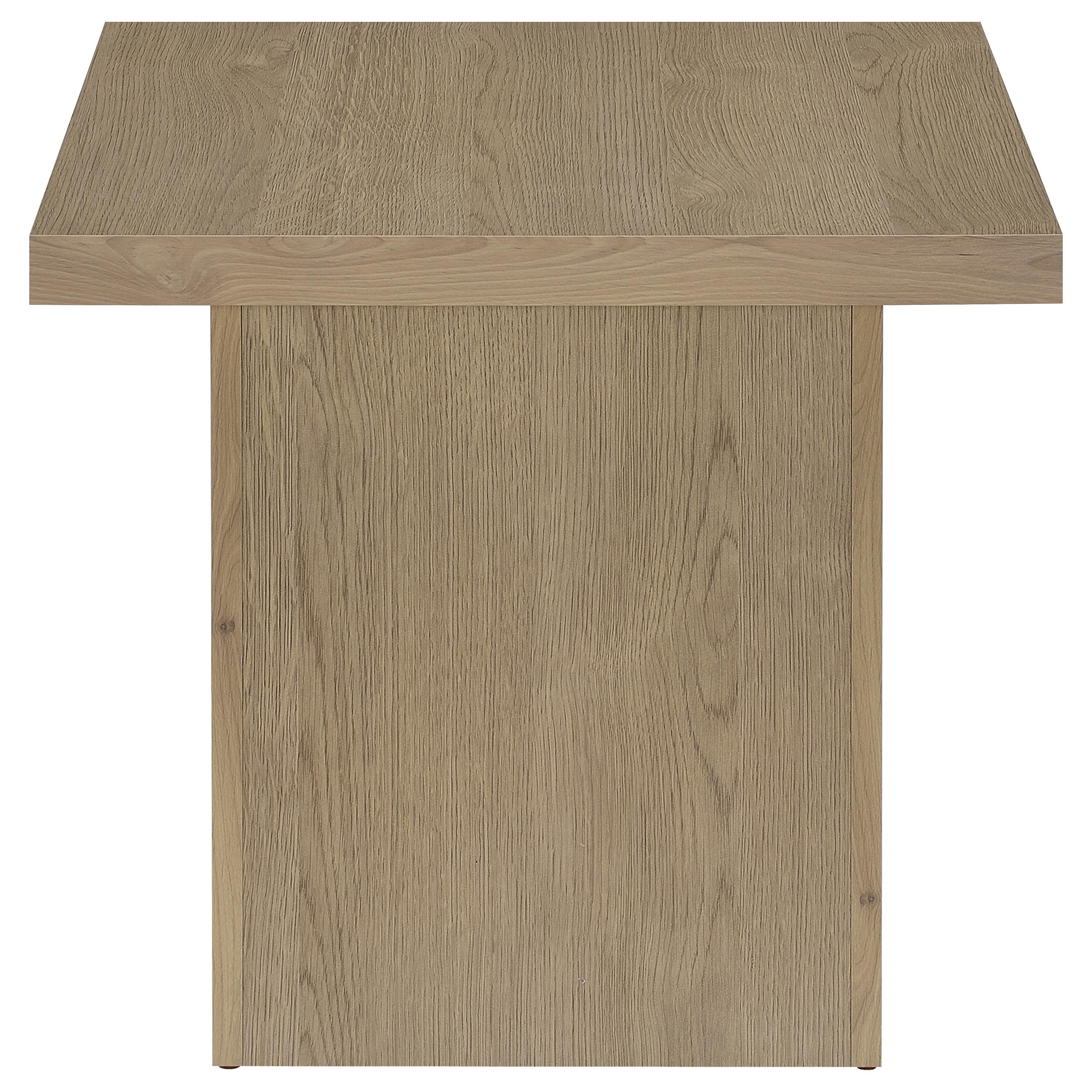 Devar Square Latte Engineered Wood Side End Table