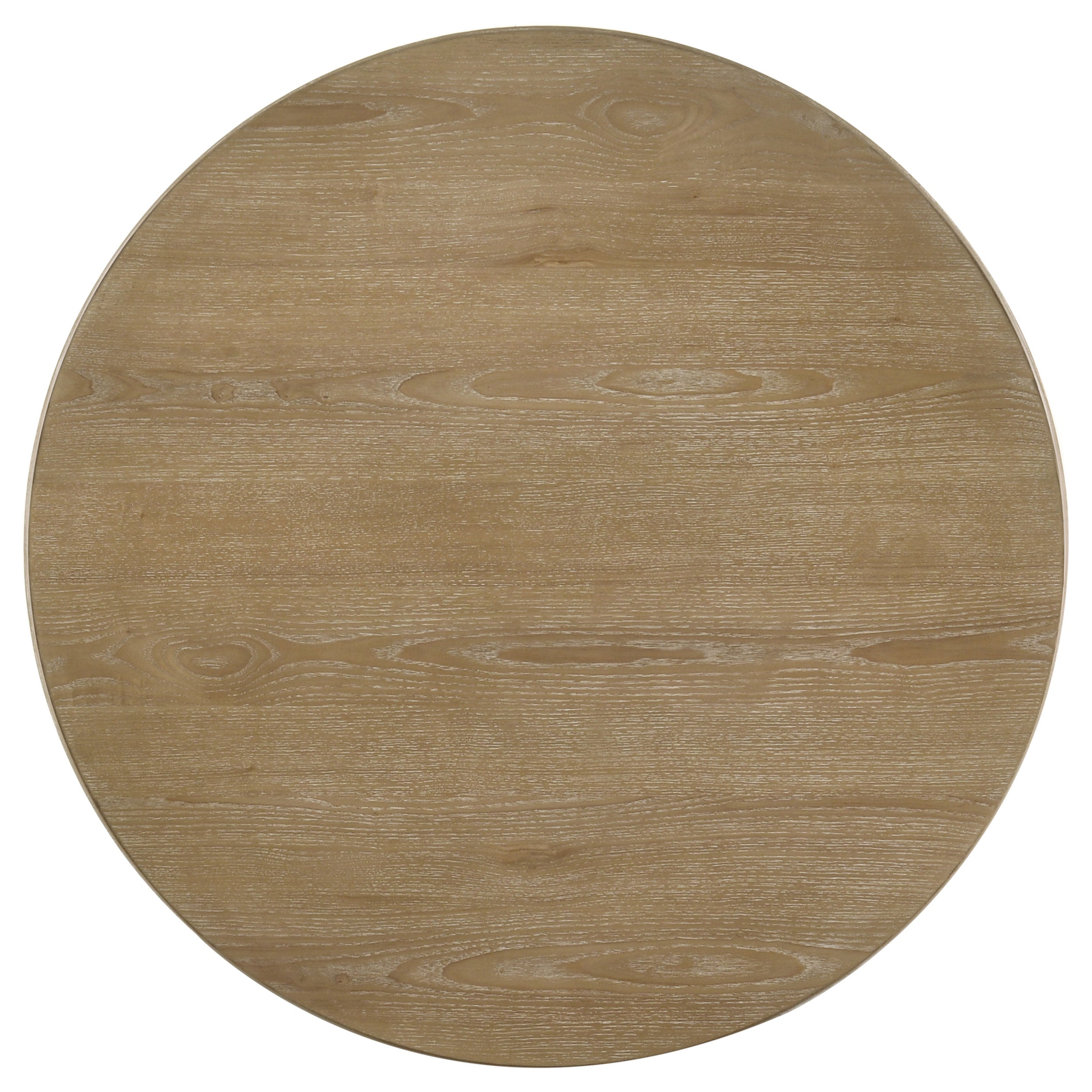 Adina Round Wood Coffee Table Distressed Light Brown