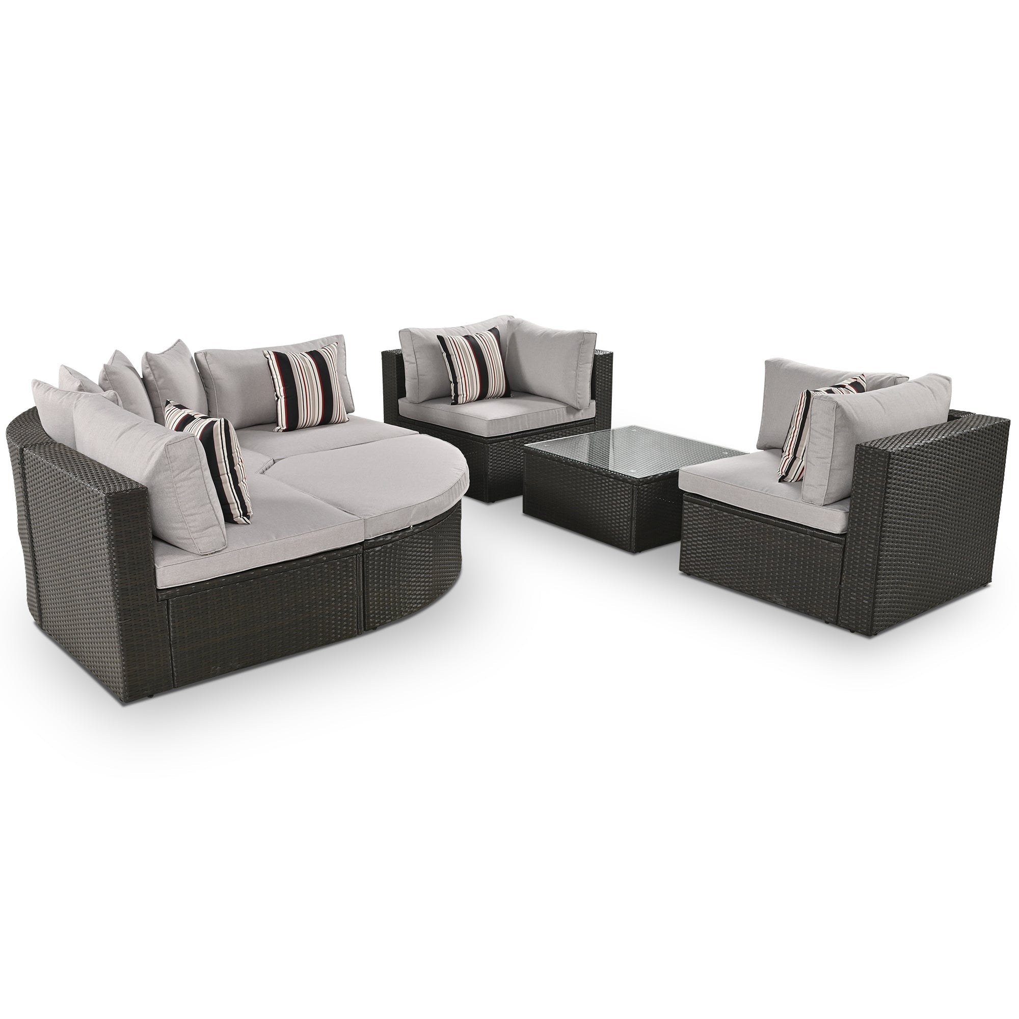 Go Outdoor Chaise Lounge Rattan Frame - Brown