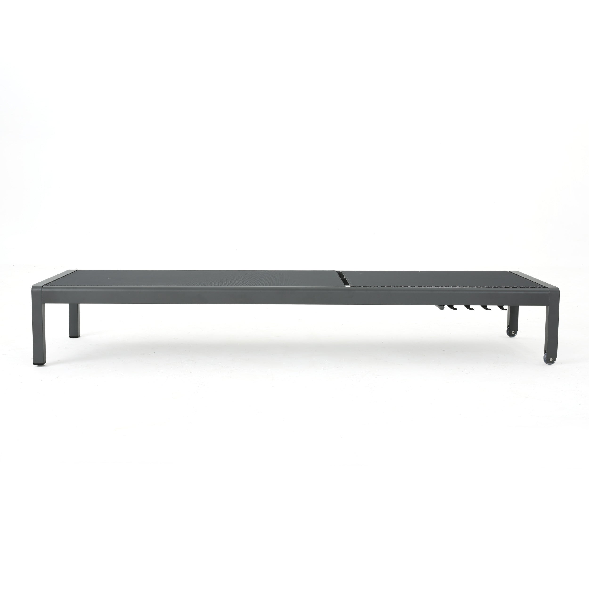 Chaise Outdoor Chaise Lounge Adjustable Back - Gray