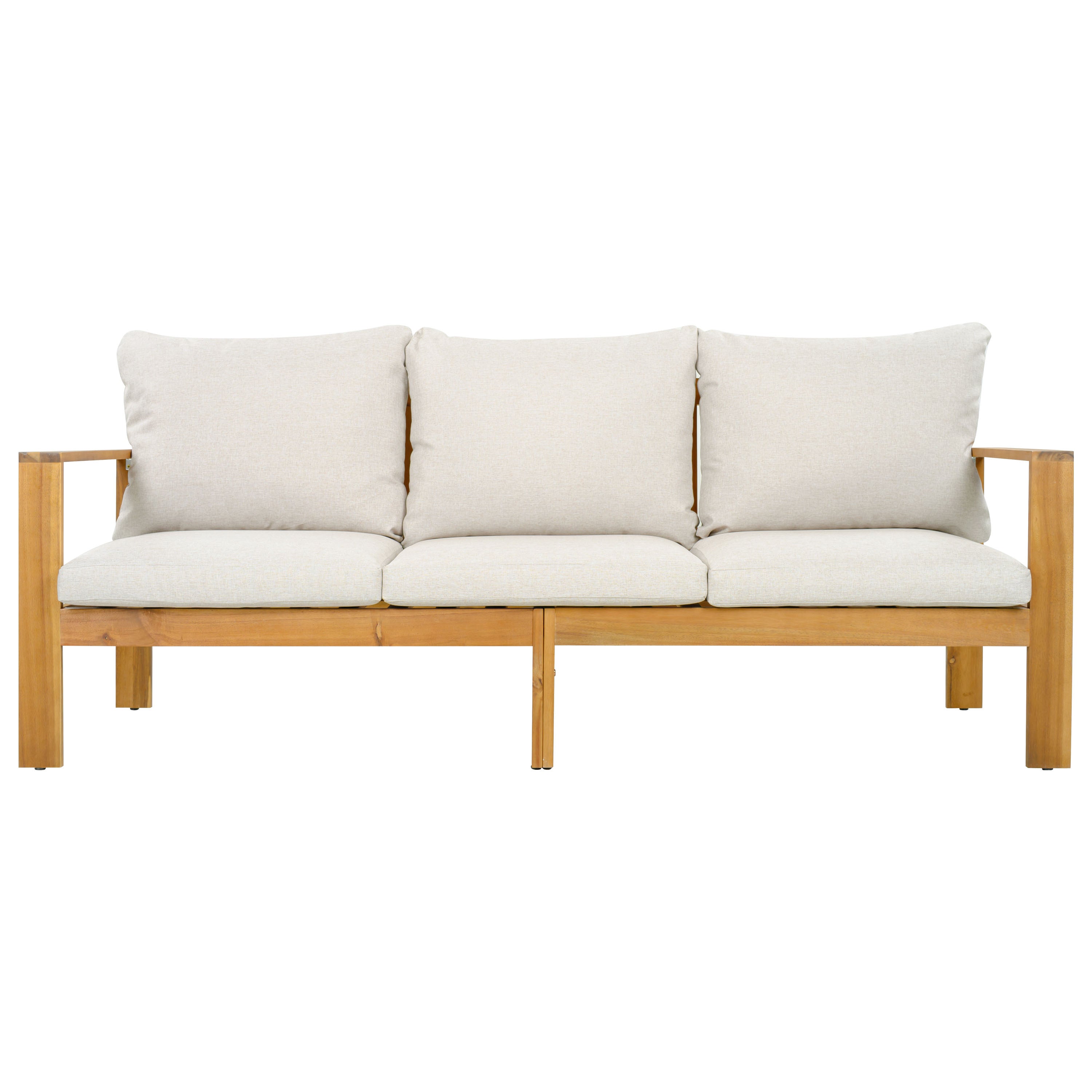Pcs Outdoor Sectional Set Acacia Wood