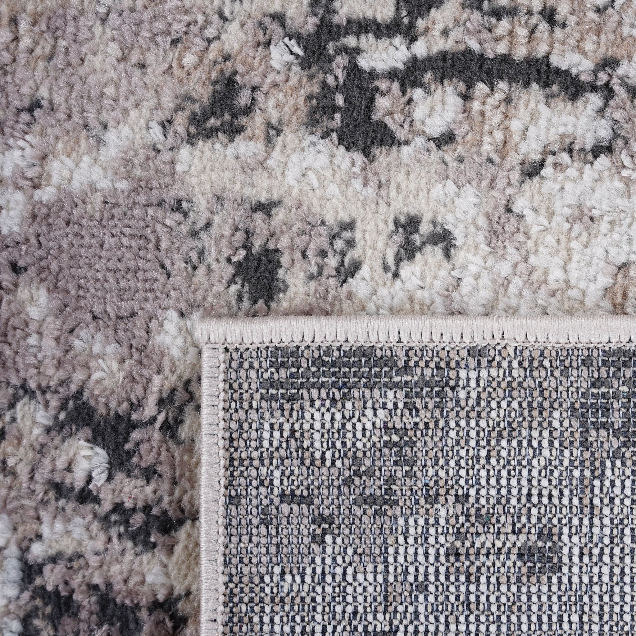 Payas Cream-Brown Runner Rug Size 2'2'' x 8'