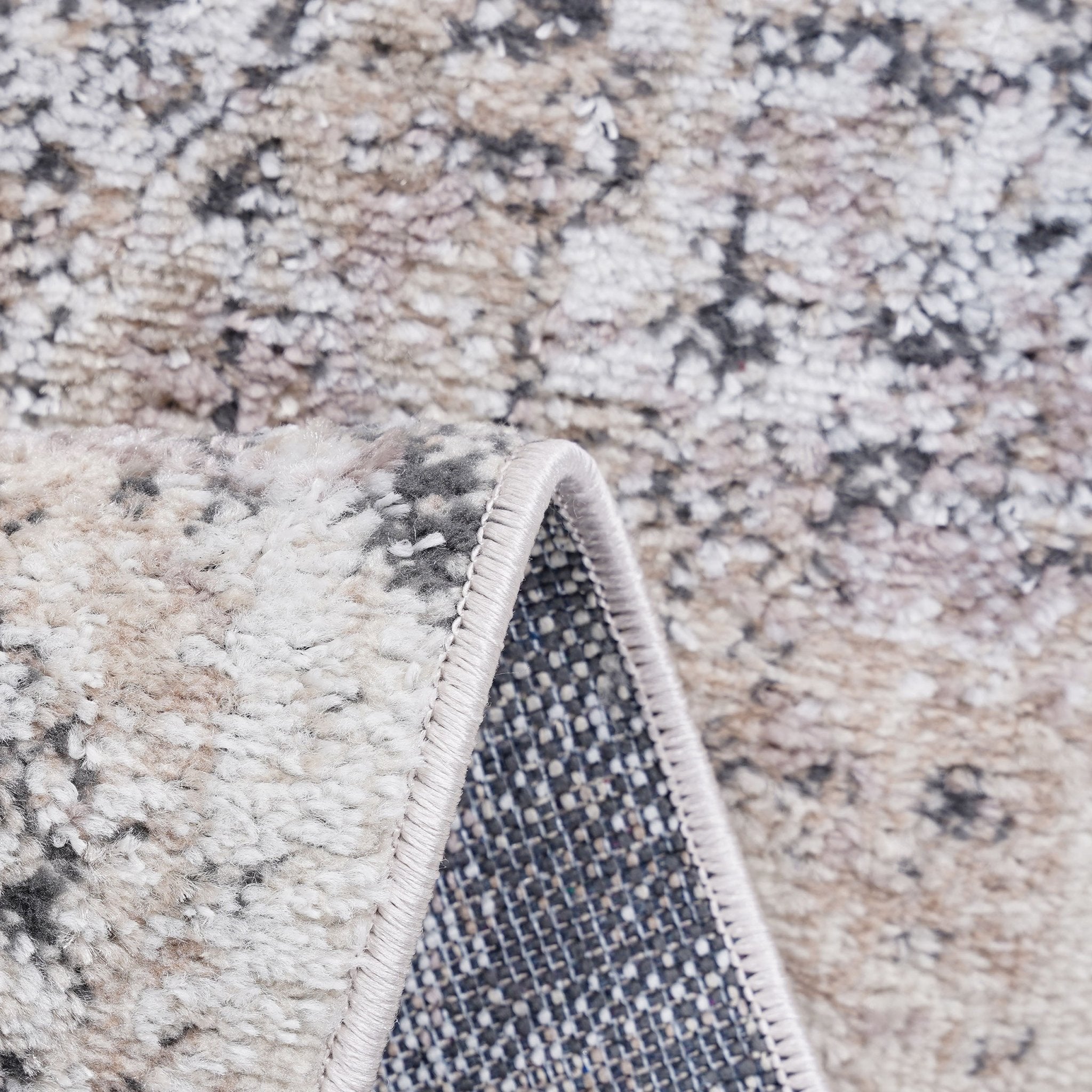 Payas Cream Anthracite Rug Size 2'2'' x 8'
