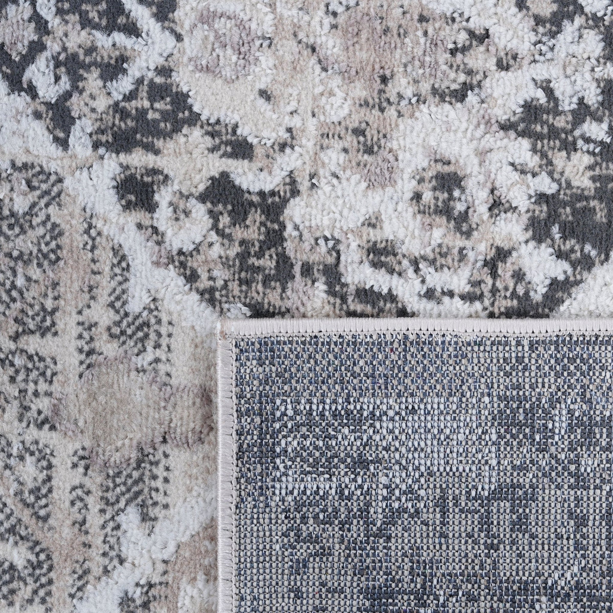 Payas Cream Anthracite Rug Size 7'9'' x 10'