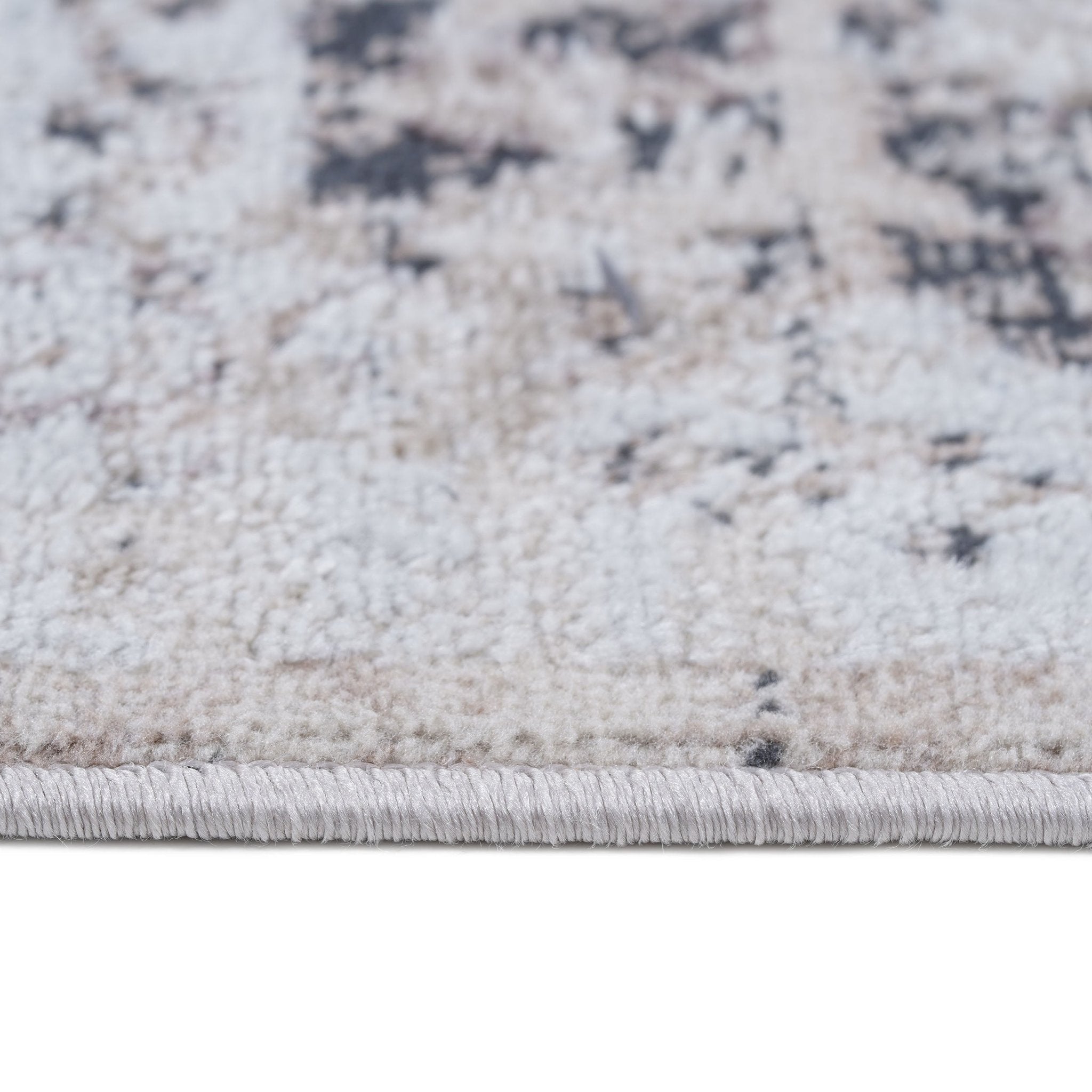 Payas Cream Anthracite Rug Size 6'7'' x 9'