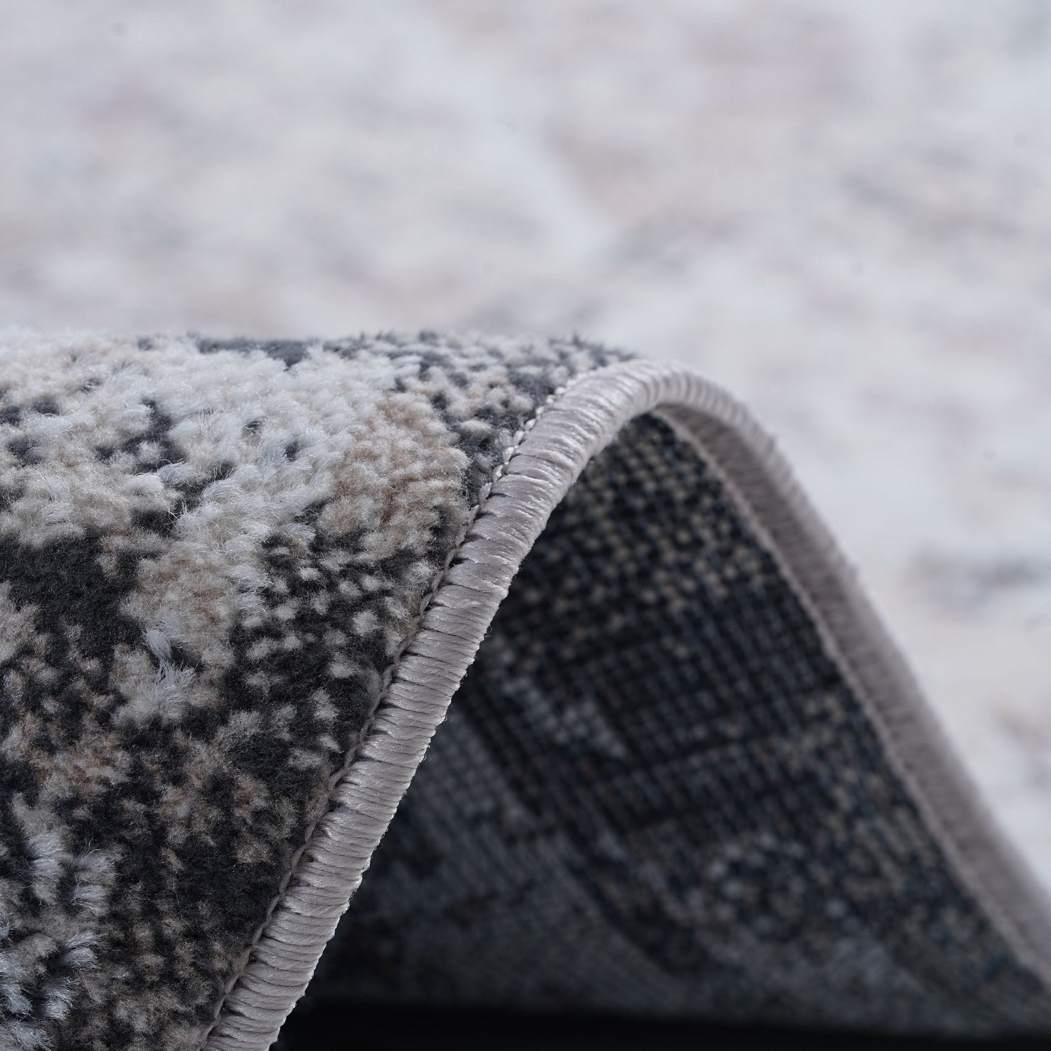 Payas Cream Anthracite Rug Size 7'9'' x 10'