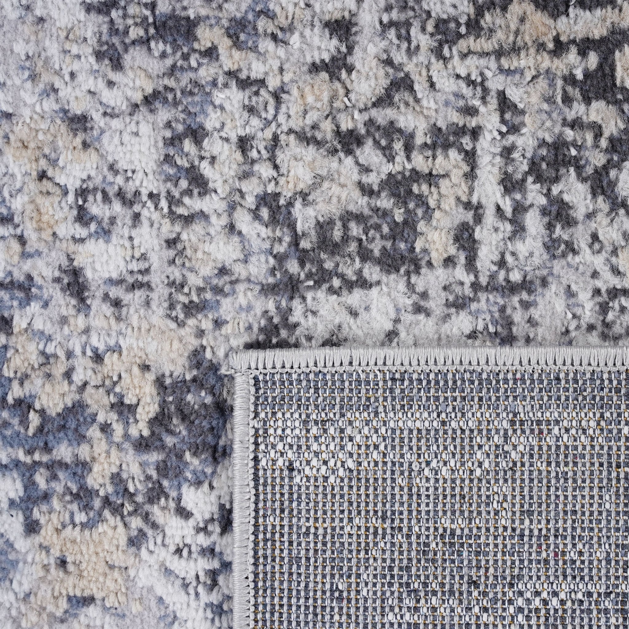 Payas Grey - Blue Runner Rug Size 2'2'' x 8'