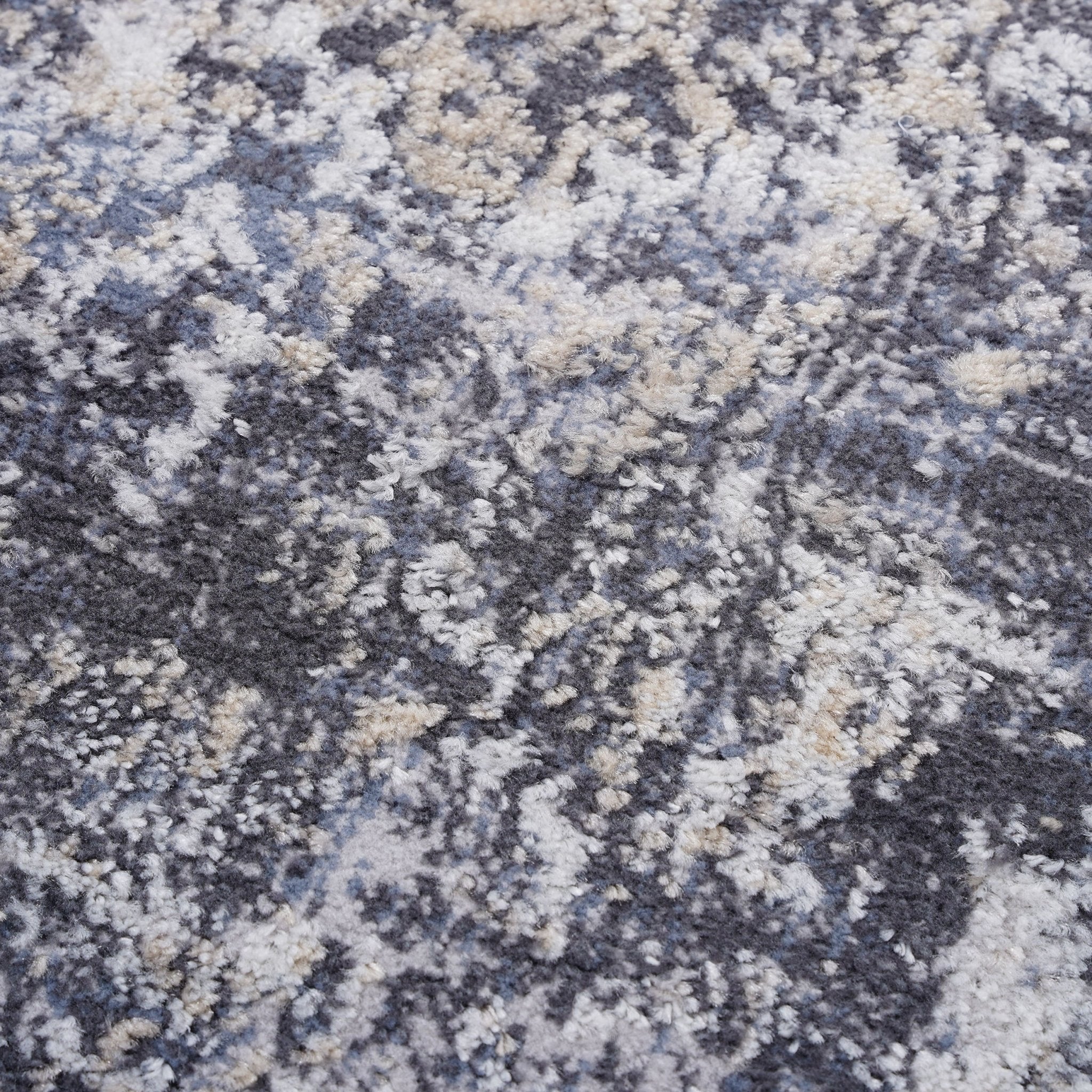 Payas Grey - Blue Runner Rug Size 2'2'' x 8'