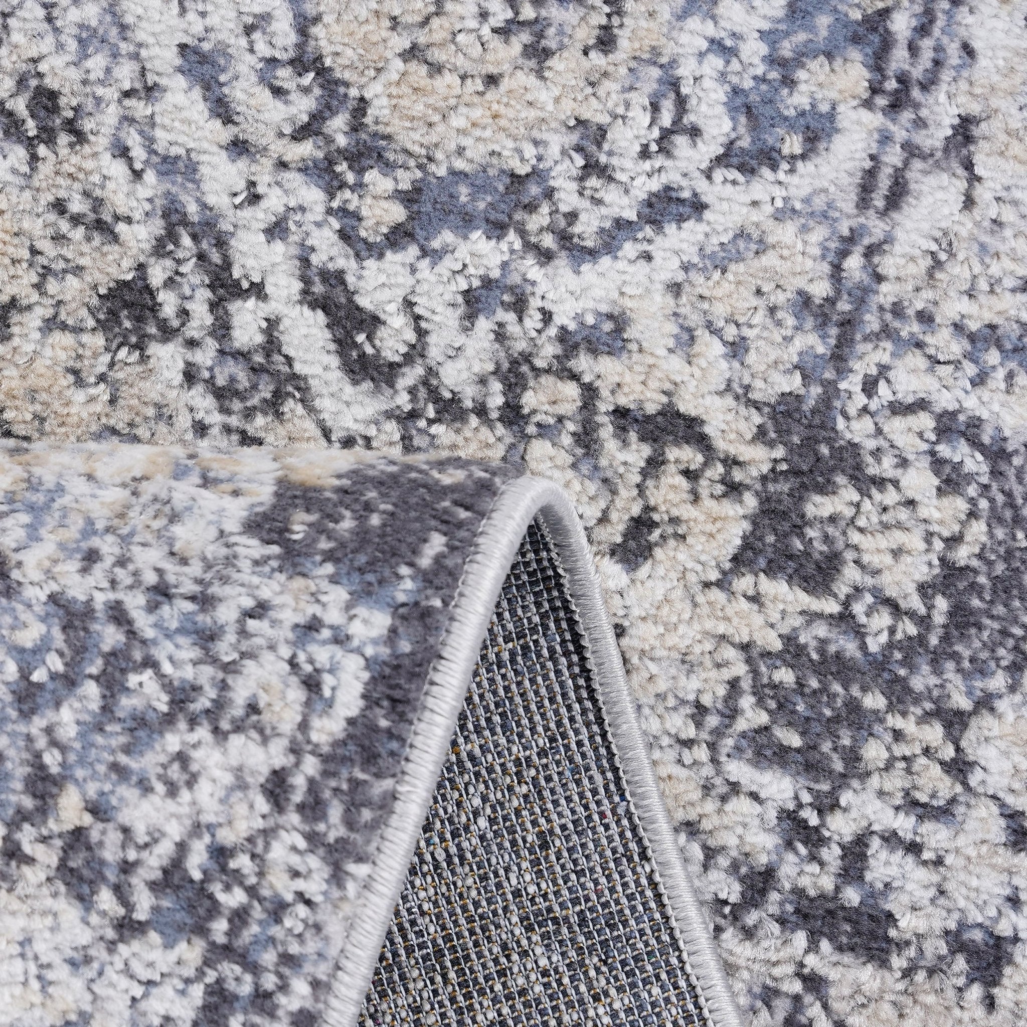 Payas Grey - Blue Runner Rug Size 2'2'' x 8'