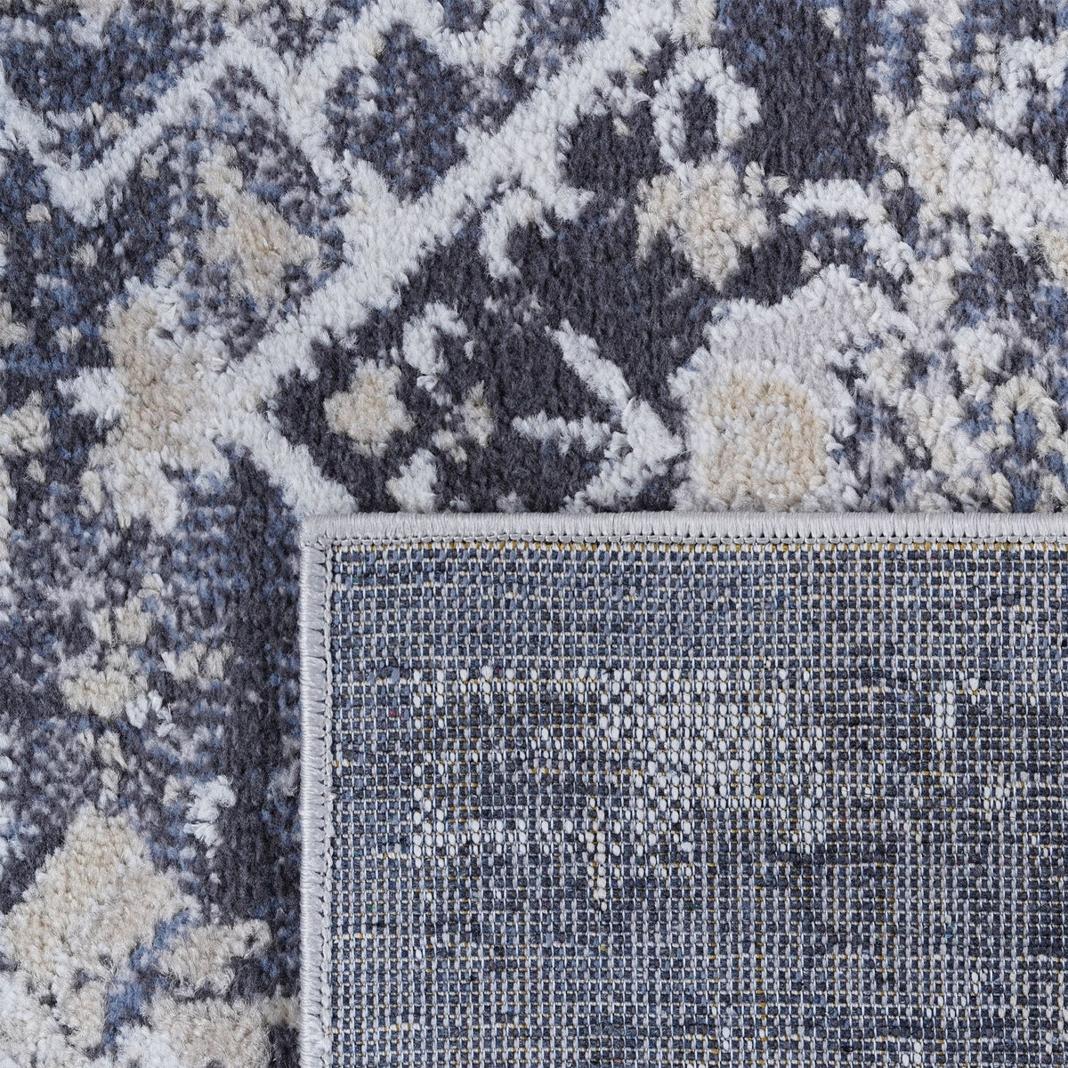 Payas Grey - Blue Rug Size 6'7'' x 9'