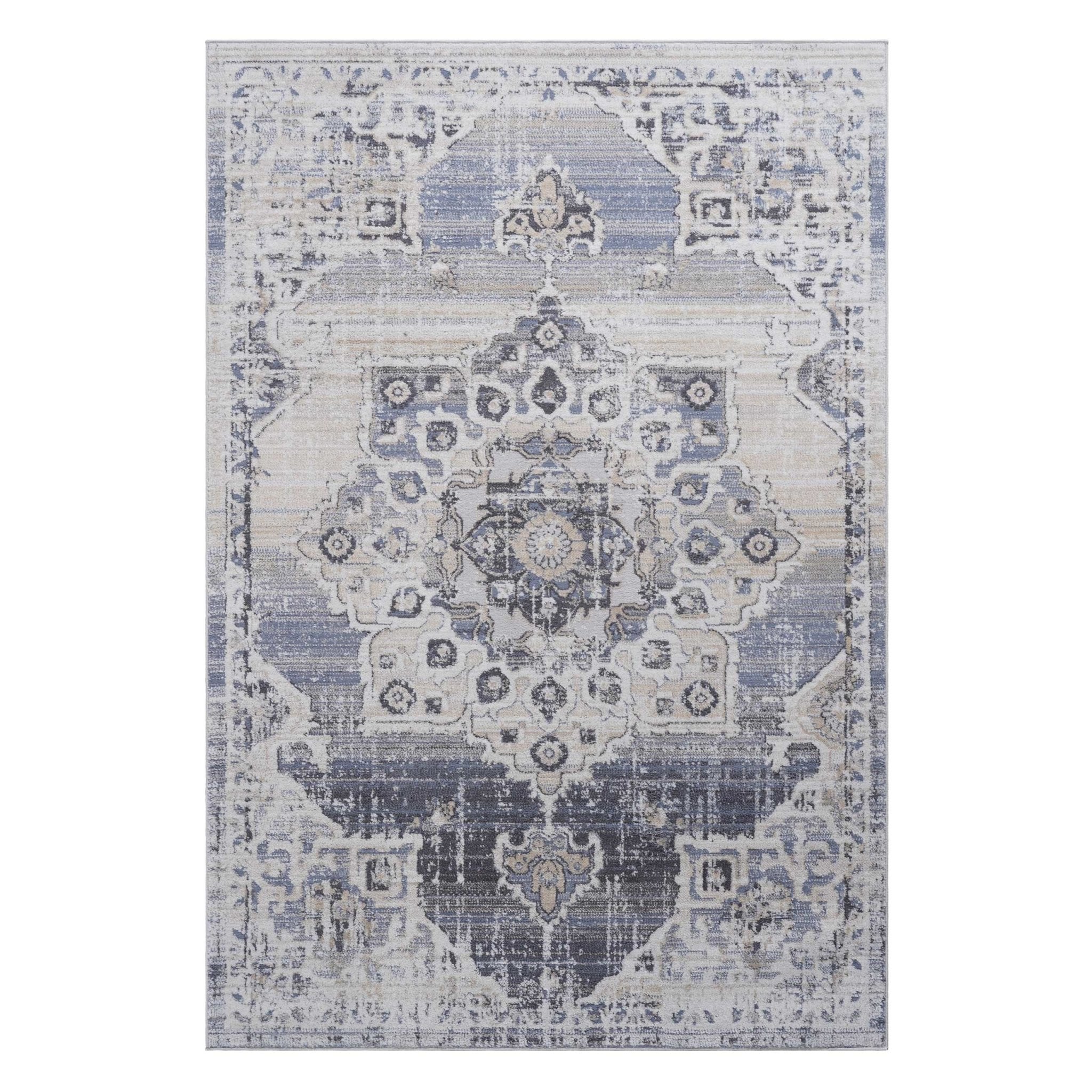 Payas Cream - Blue Rug Size 7'9'' x 10'
