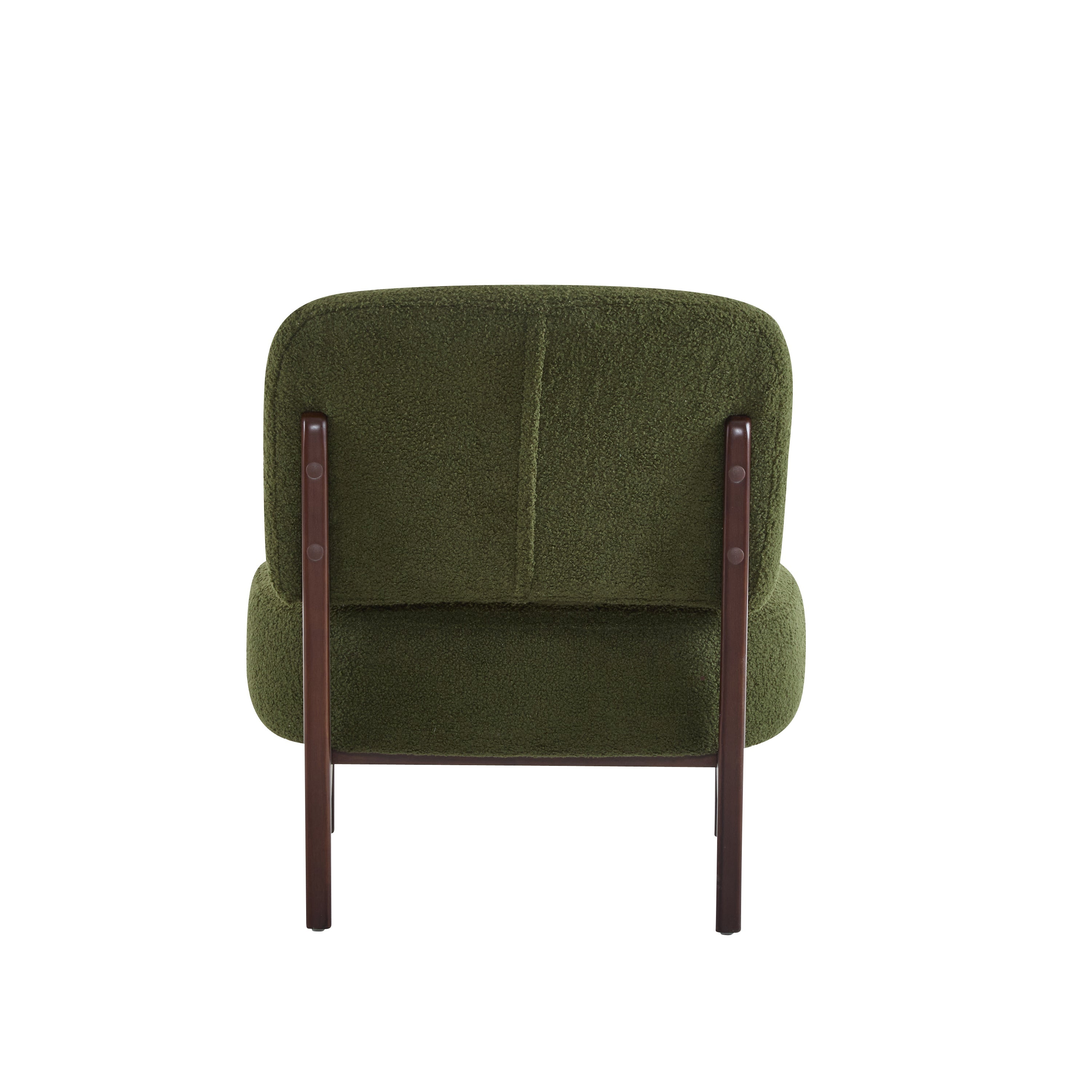 Easton Green Modern Boucle Lounge Chair with Solid Wood Frame