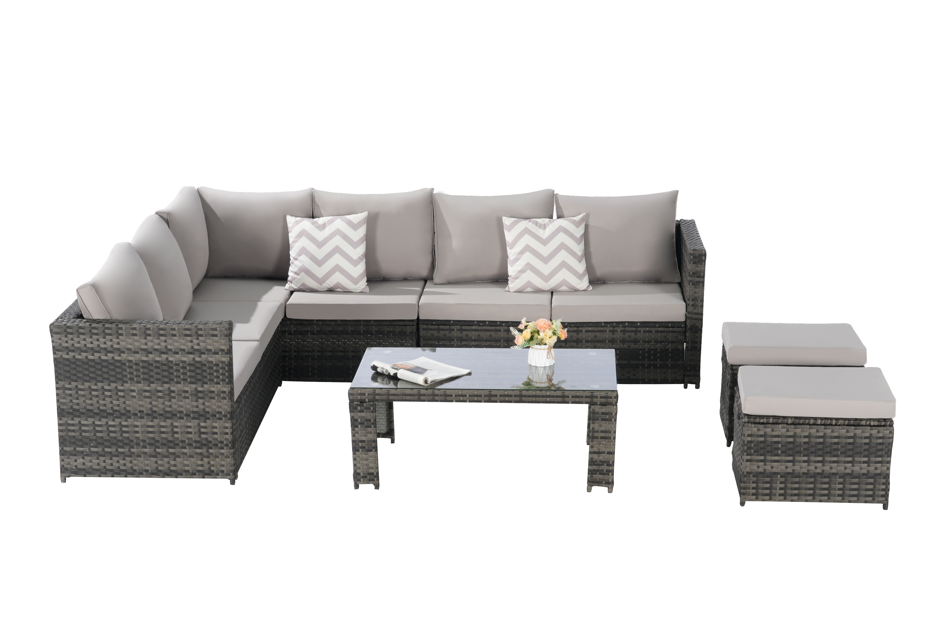 Outdoor Sofa Set Cushioned Seating