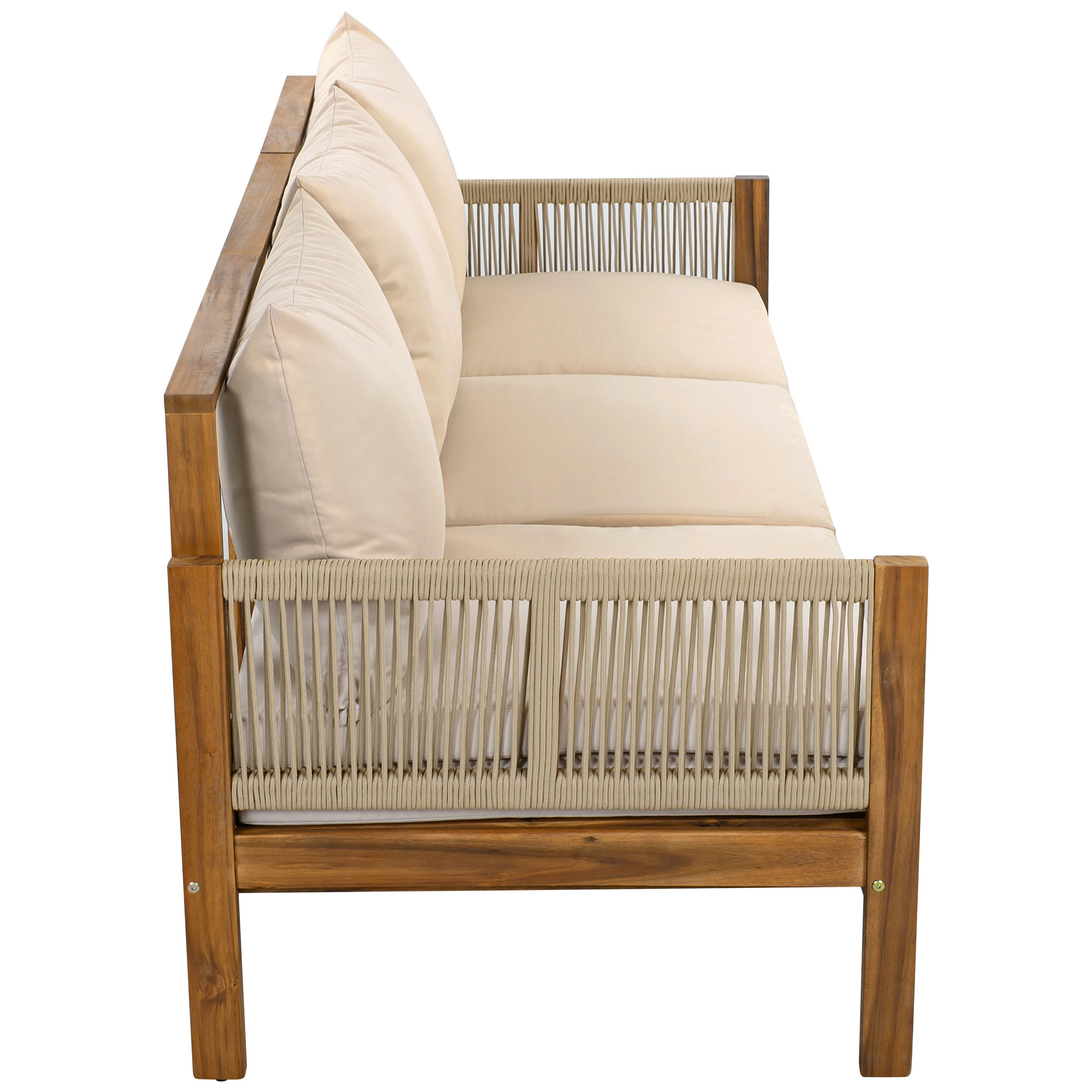 Daybed Outdoor Canopy Daybed Cushioned Seating - Brown