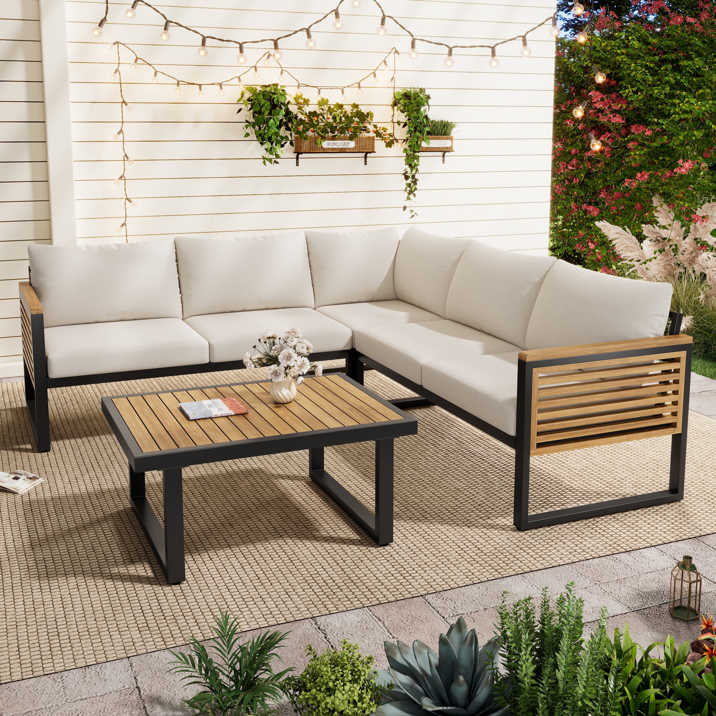 Outdoor Sofa Acacia Wood