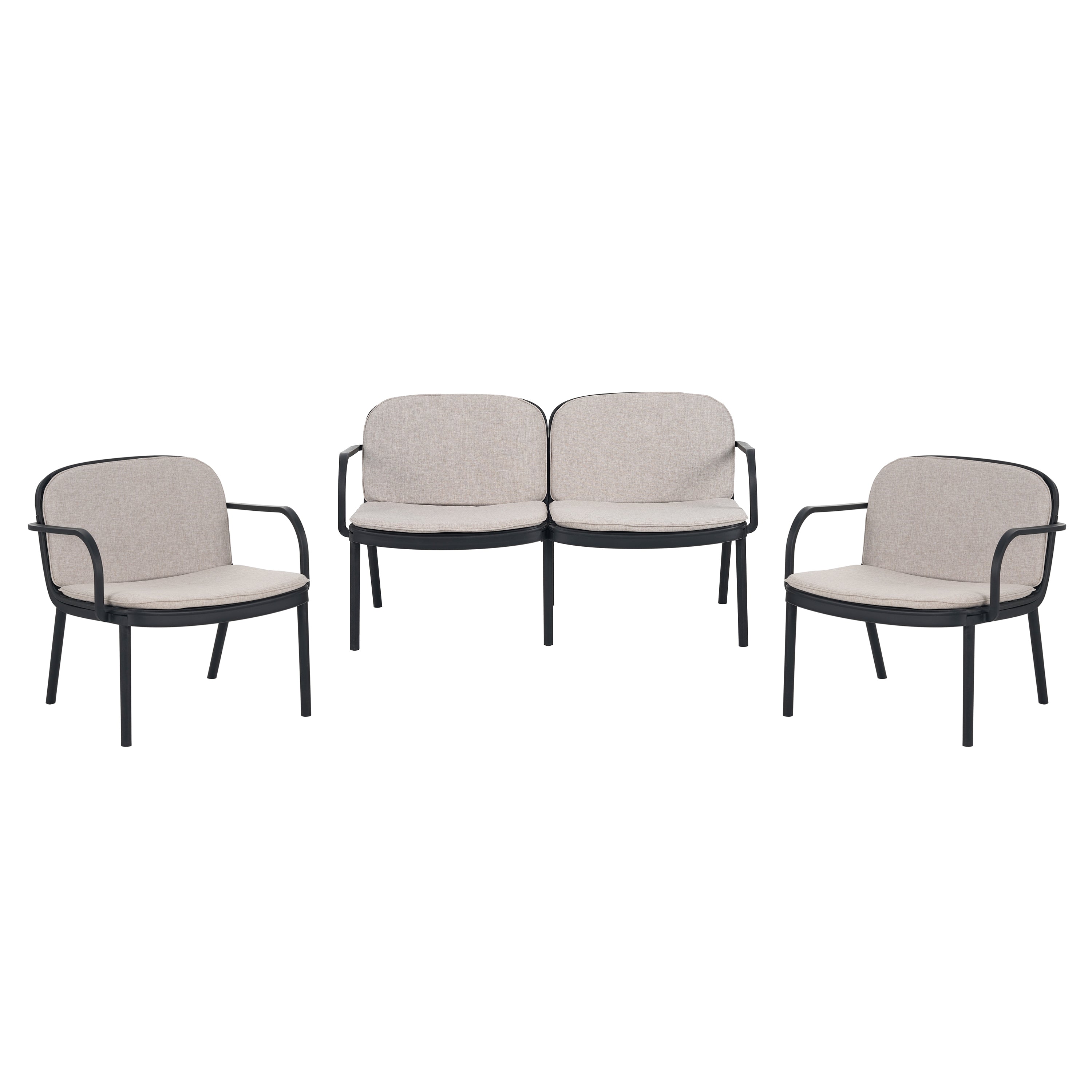 Luna Outdoor Loveseat Cushioned Seating - Beige