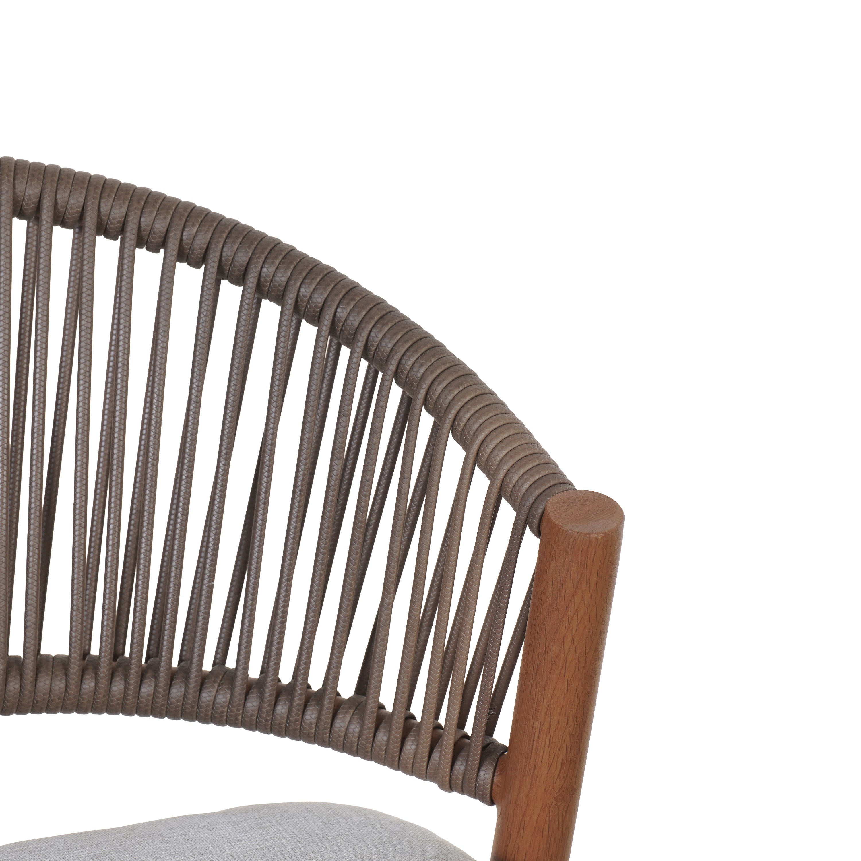 Outdoor Counter Stool Set Water-Resistant Cushions - Teak