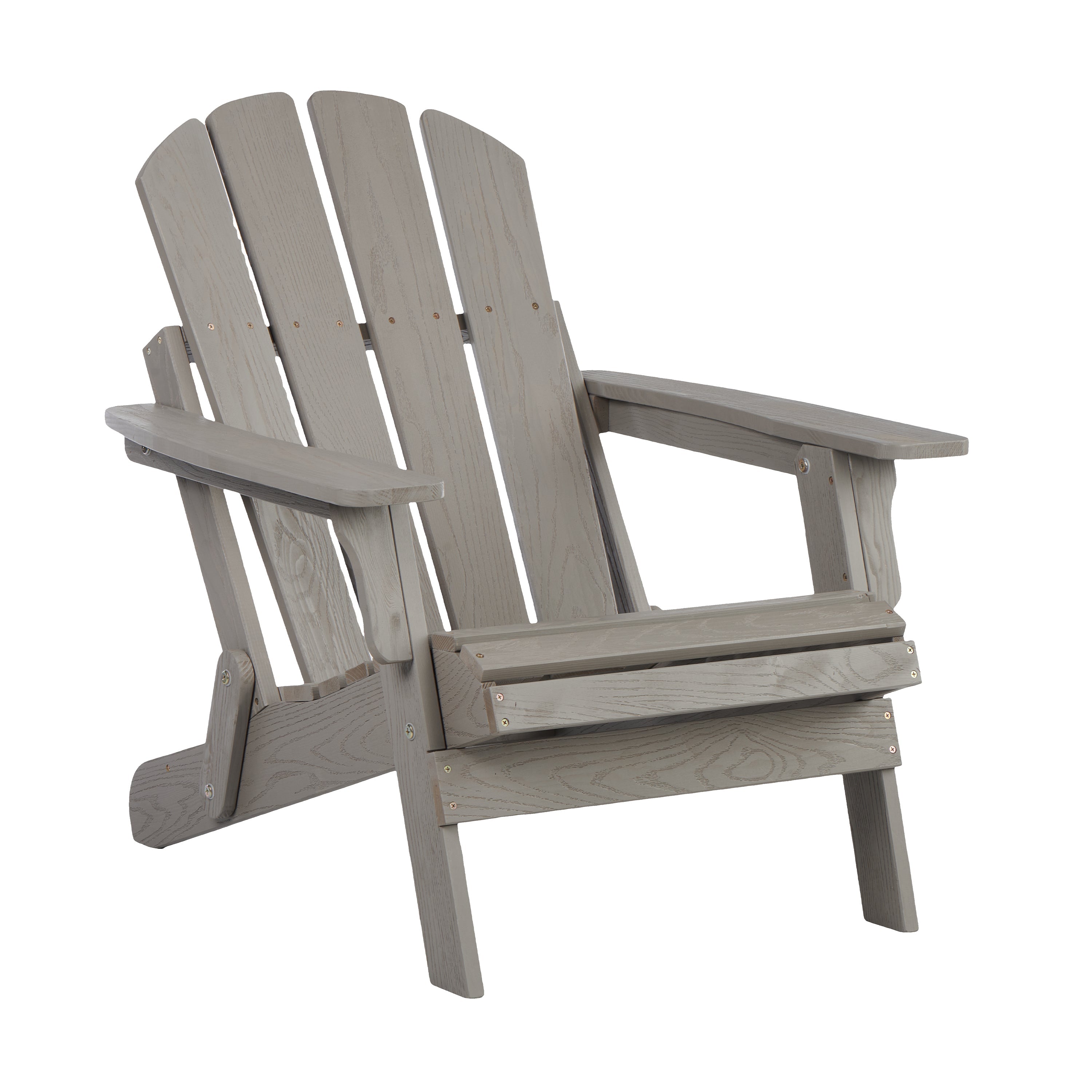 Oversize Outdoor Adirondack Chair Folding Design - Gray