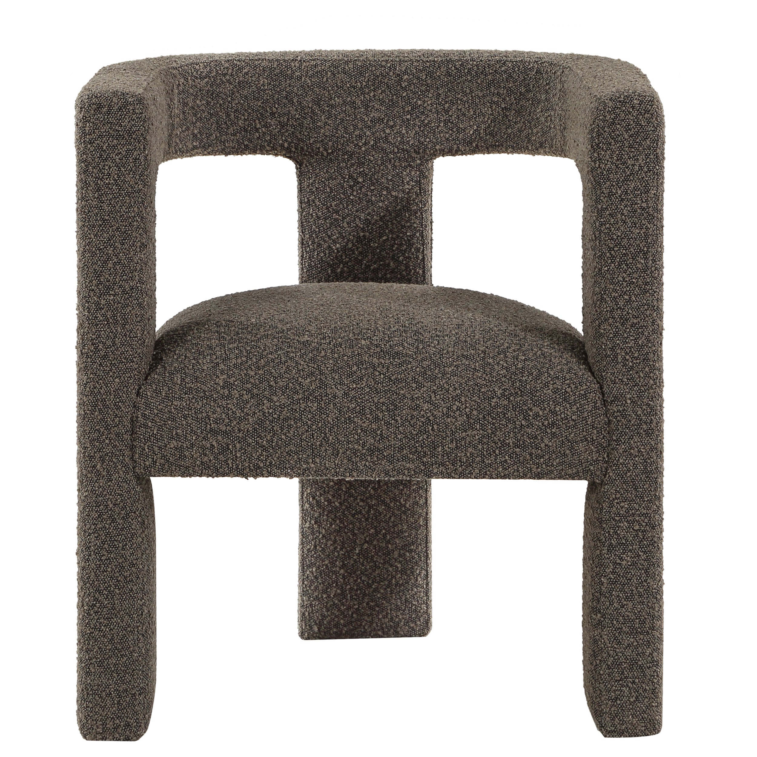 Petra Brown Boucle Upholstered Accent Side Chair