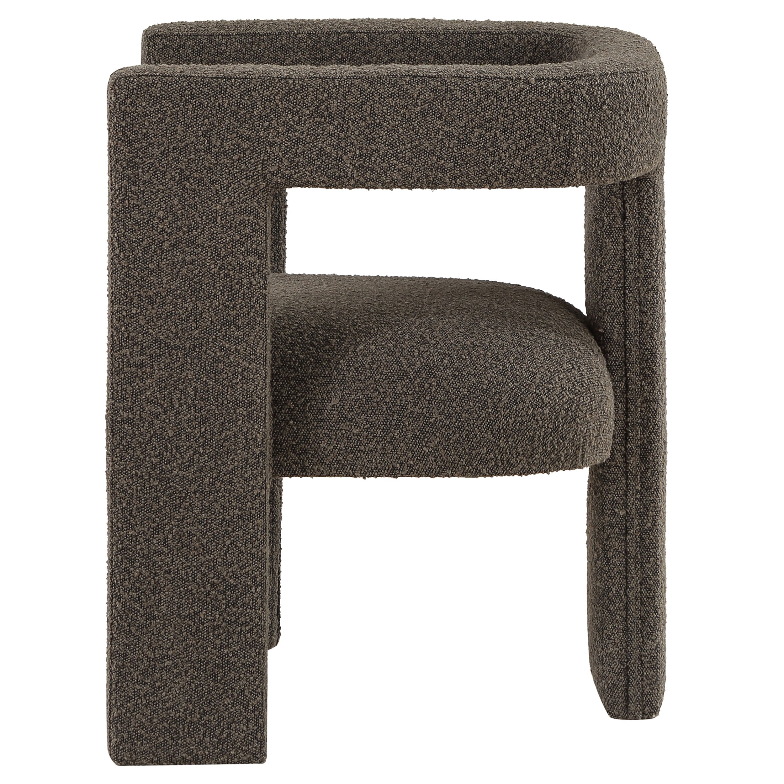 Petra Brown Boucle Upholstered Accent Side Chair