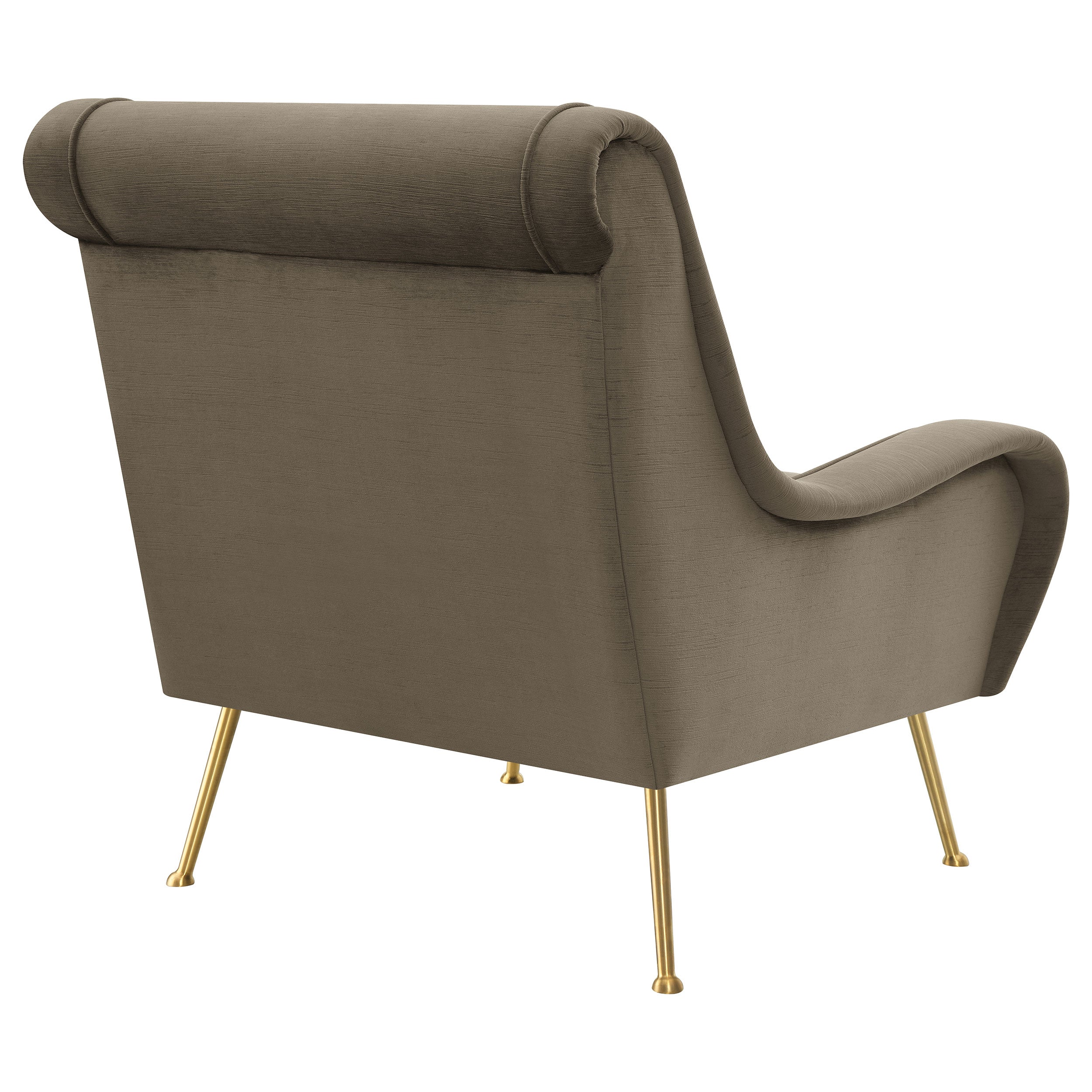 Ricci Truffle Upholstered Saddle Arm Accent Chair
