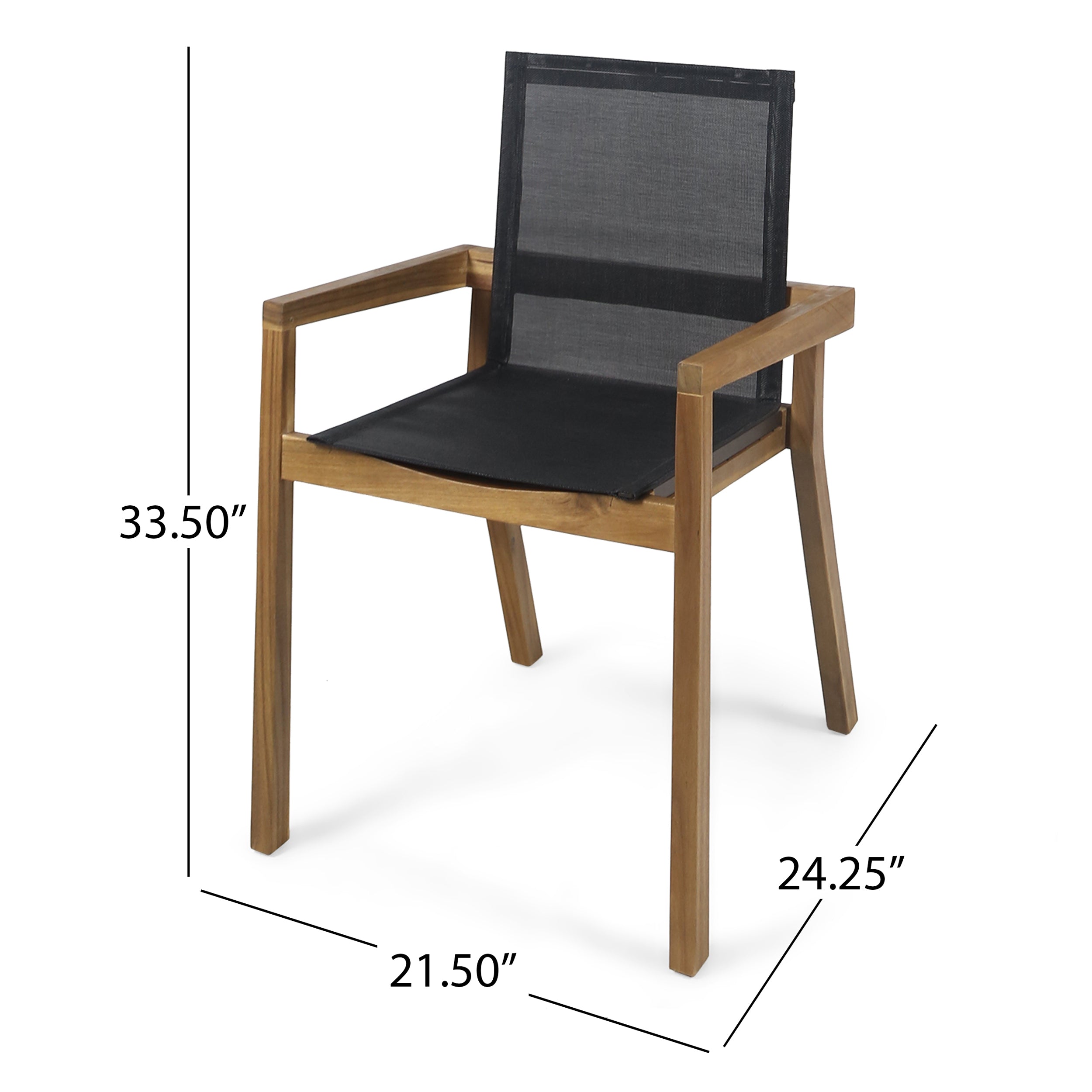 Outdoor Dining Set Acacia Wood Garden - Teak