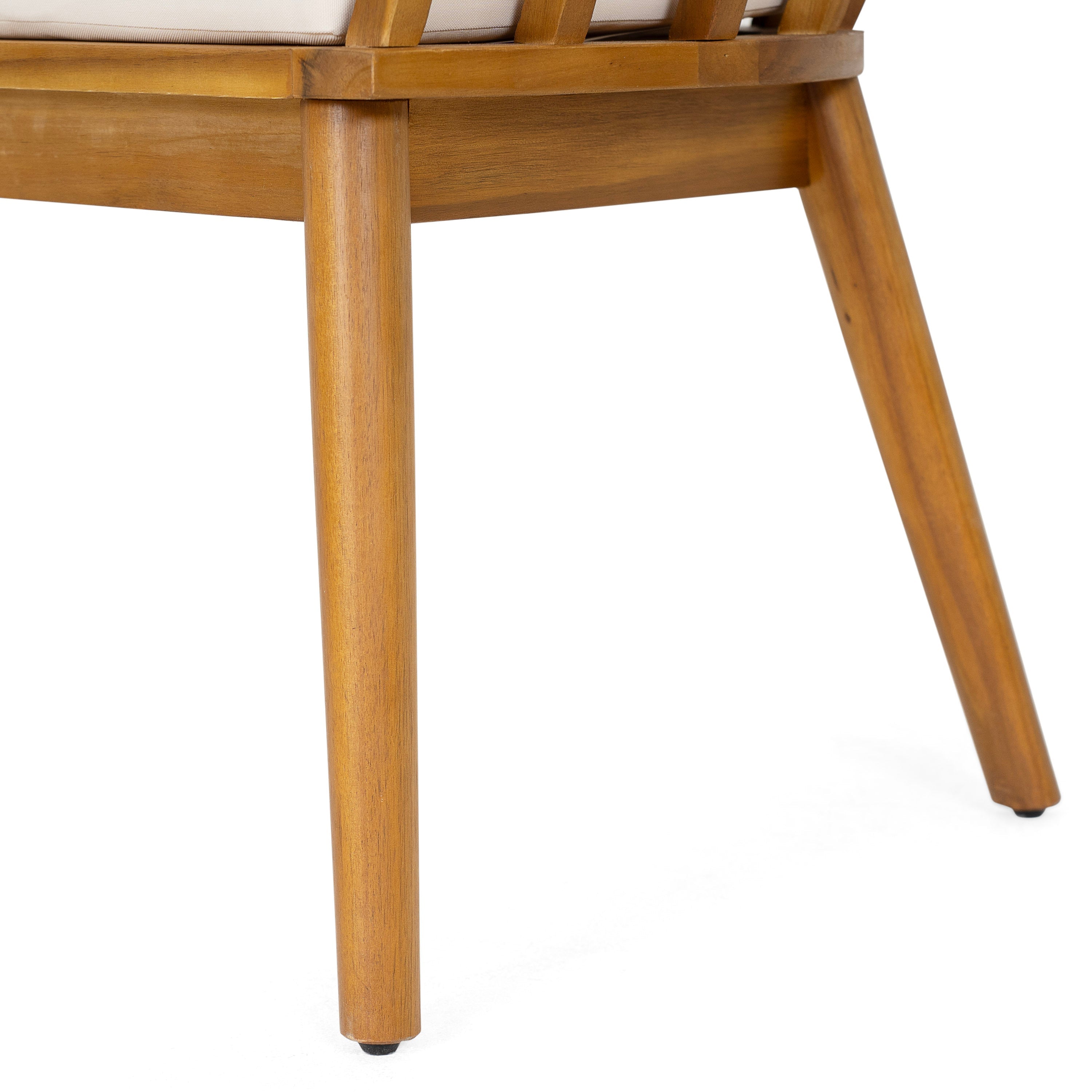 Klismos Outdoor Dining Chair Set Outdoor Seating - Beige