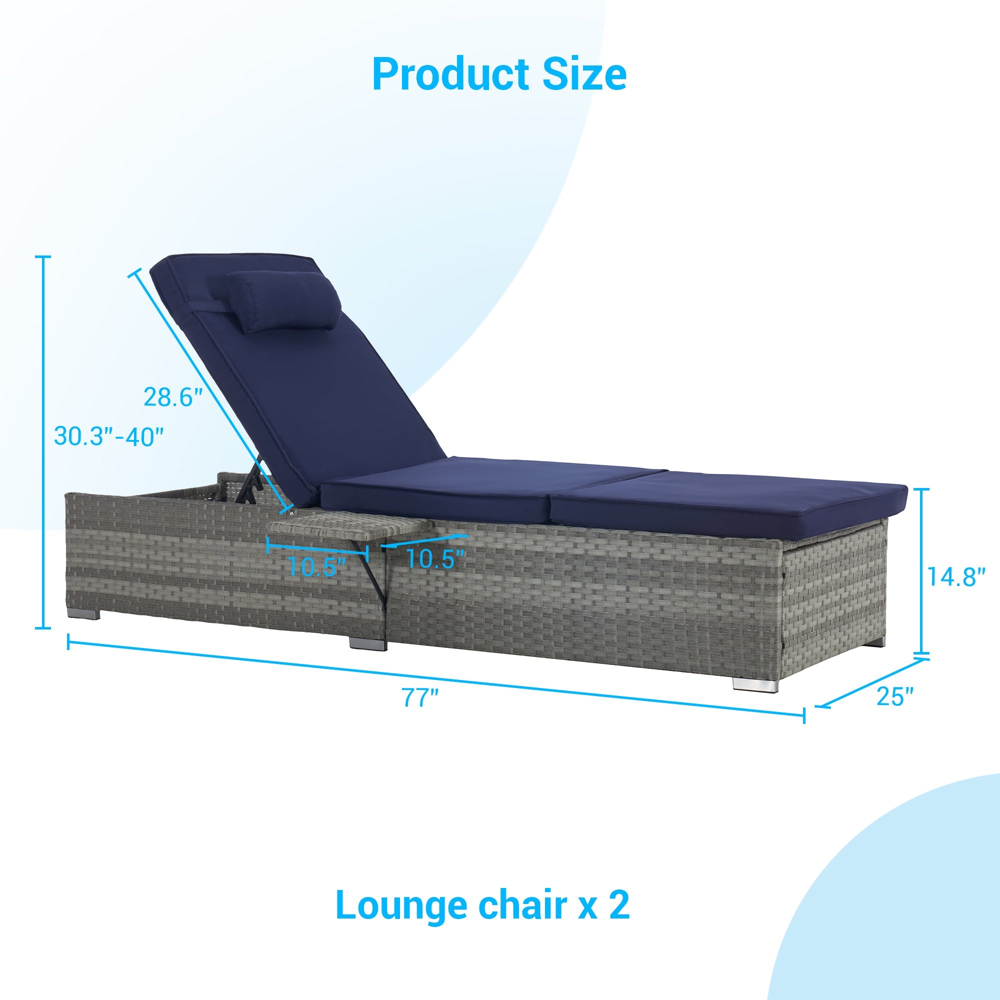 Outdoor Sofa Rattan Frame - Gray