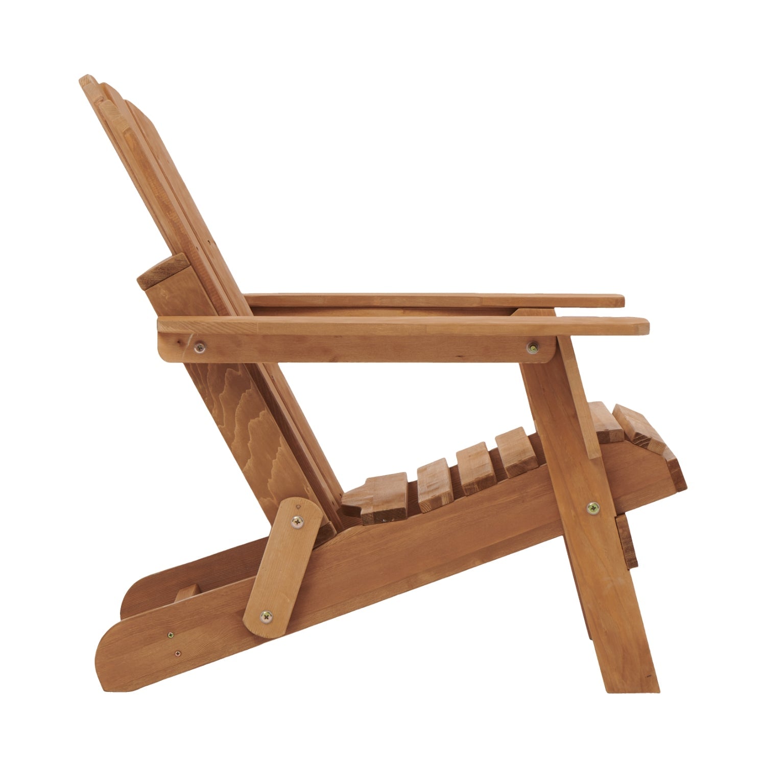 Oversize Outdoor Adirondack Chair Folding Design - Light Brown