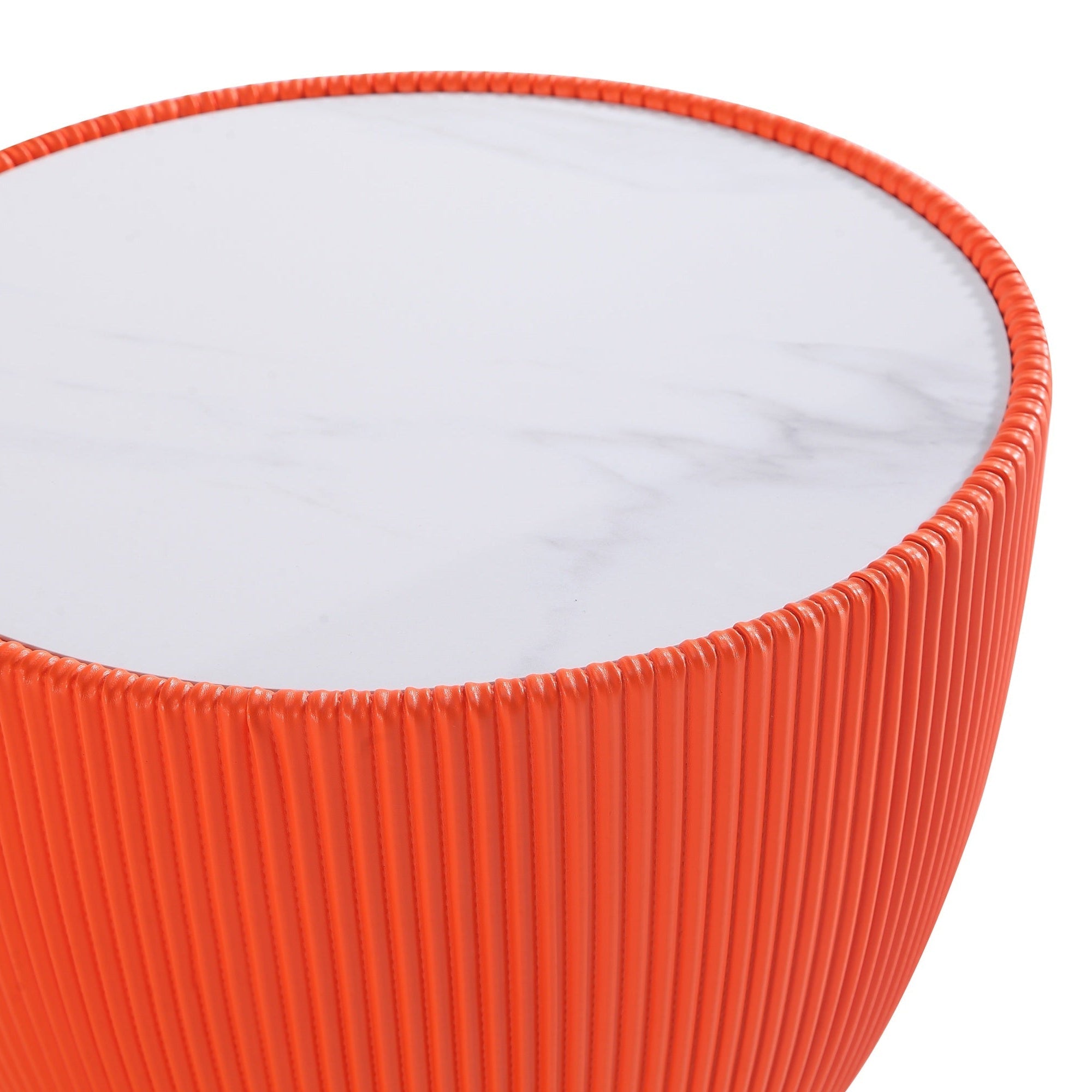 Anderson 2.0 Modern Orange Vegan Leather End Table