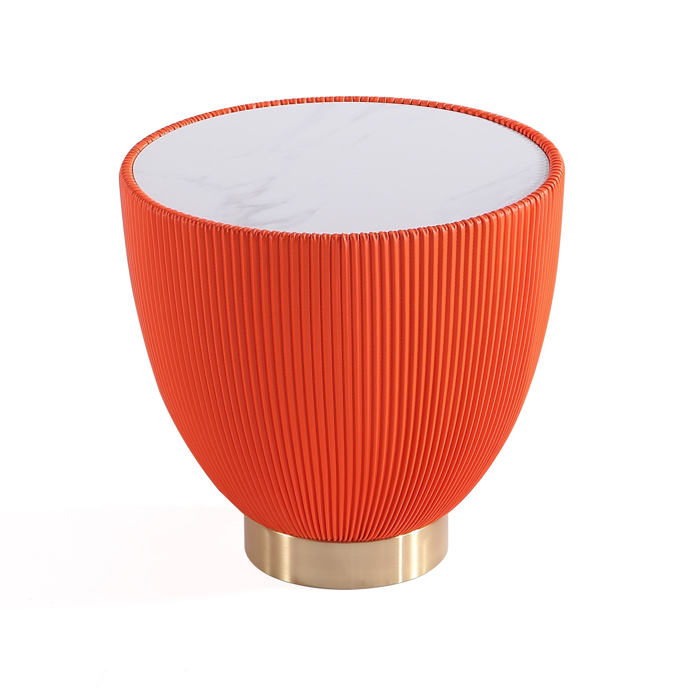 Anderson 2.0 Modern Orange Vegan Leather End Table