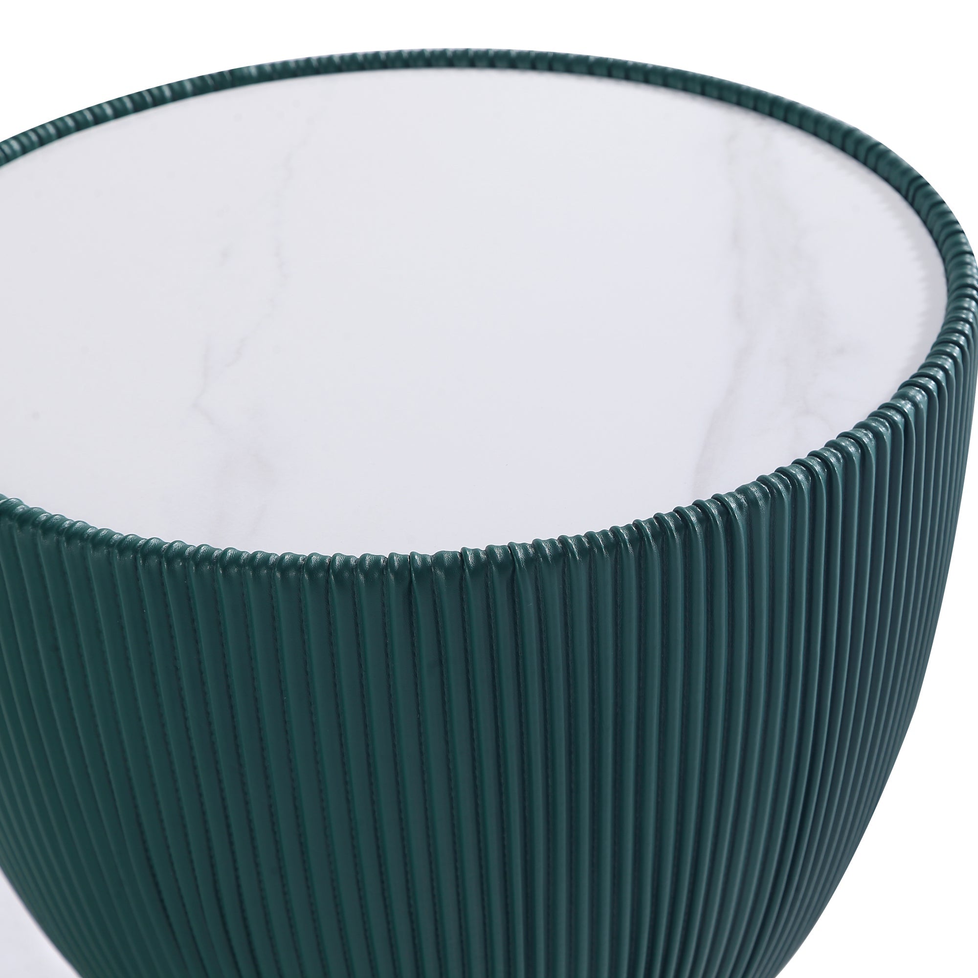 Anderson Modern Green Leather End Table