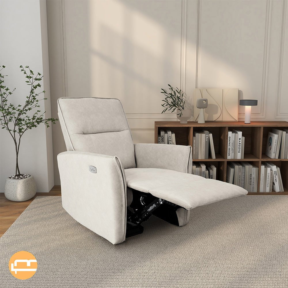 Ashland Cream Suede Recliner Chair