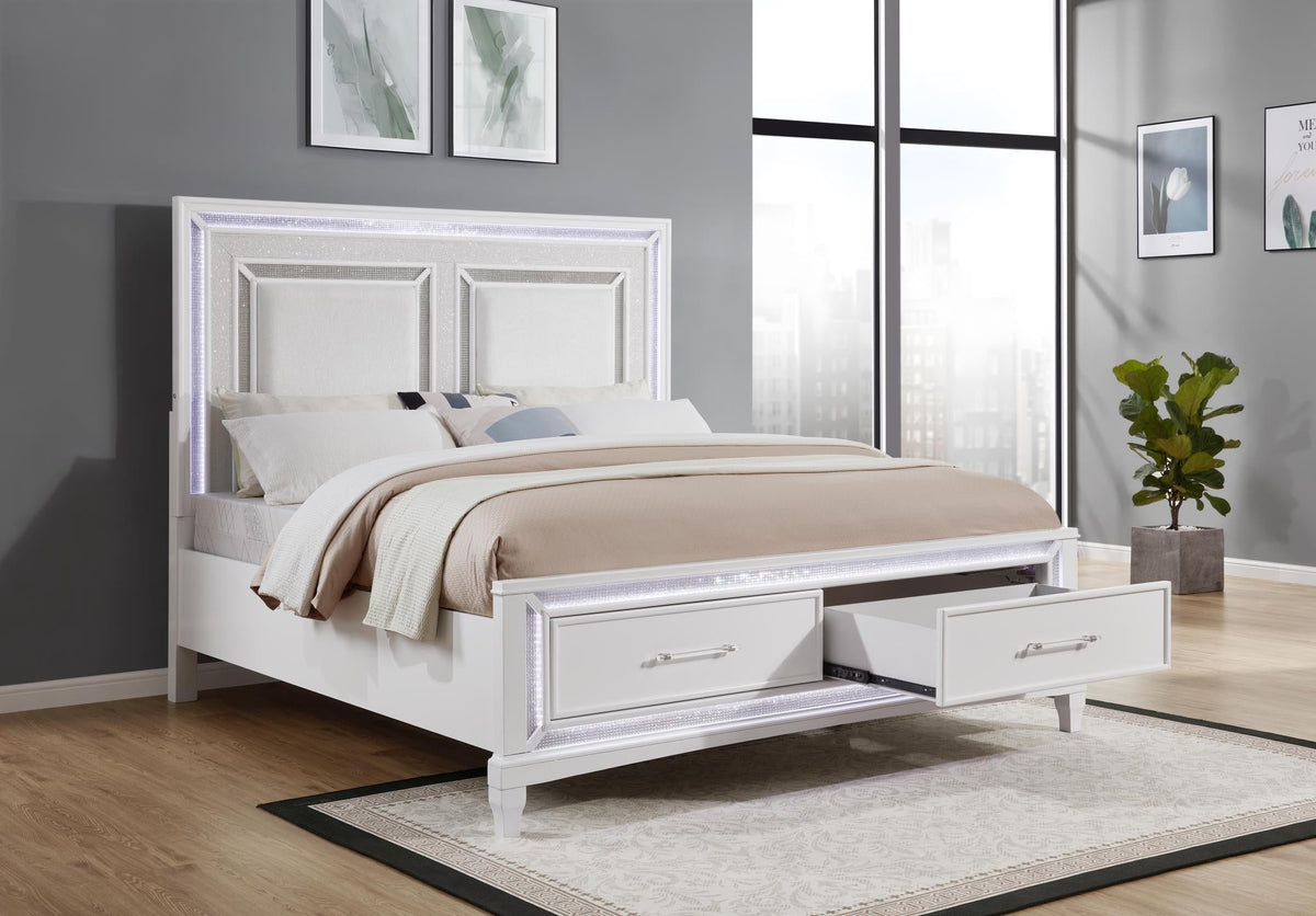 White LED Bedroom Collection