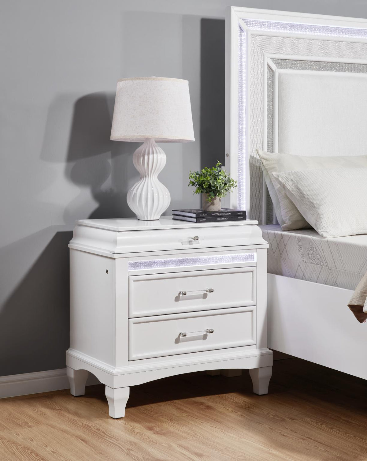 White LED Bedroom Collection