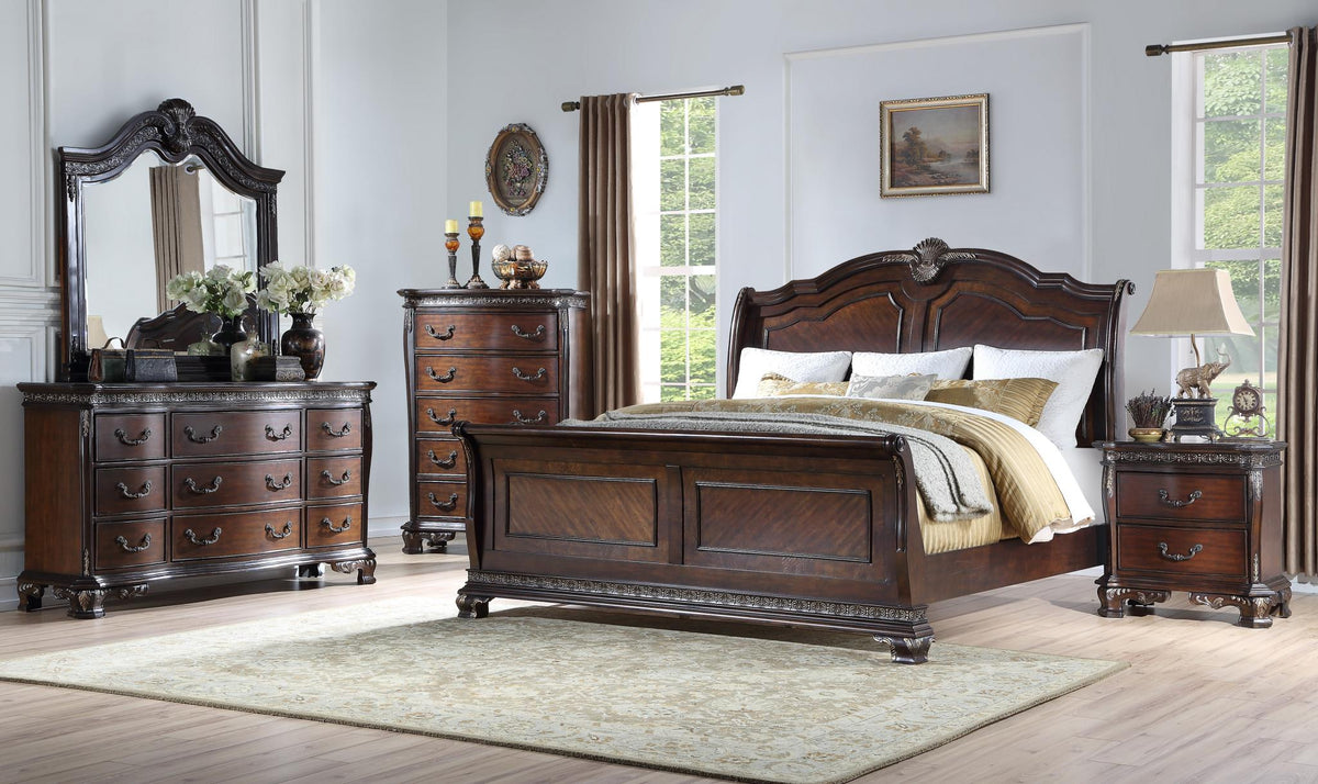 Warm Brown Dresser & Mirror