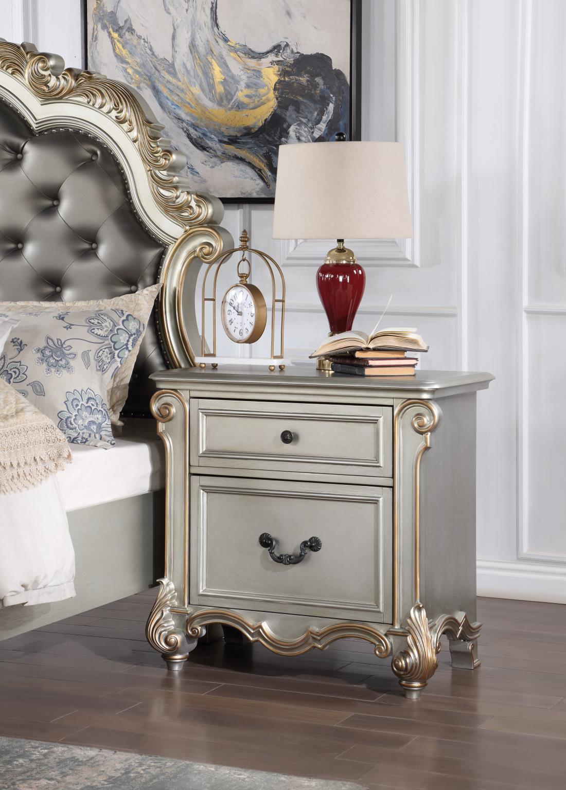 Antique Platinum Bedroom Collection