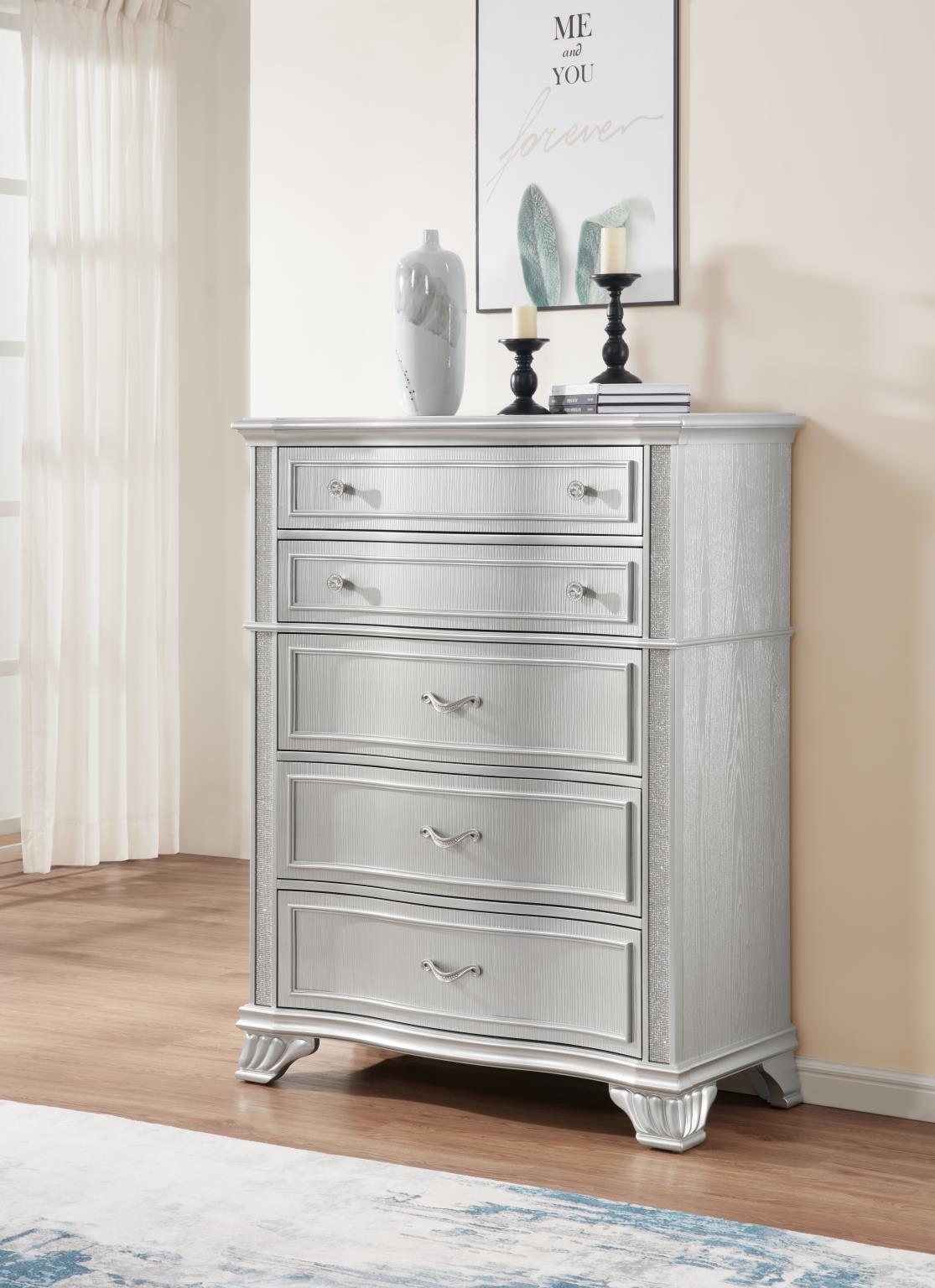 Silver Panel Bedroom Collection