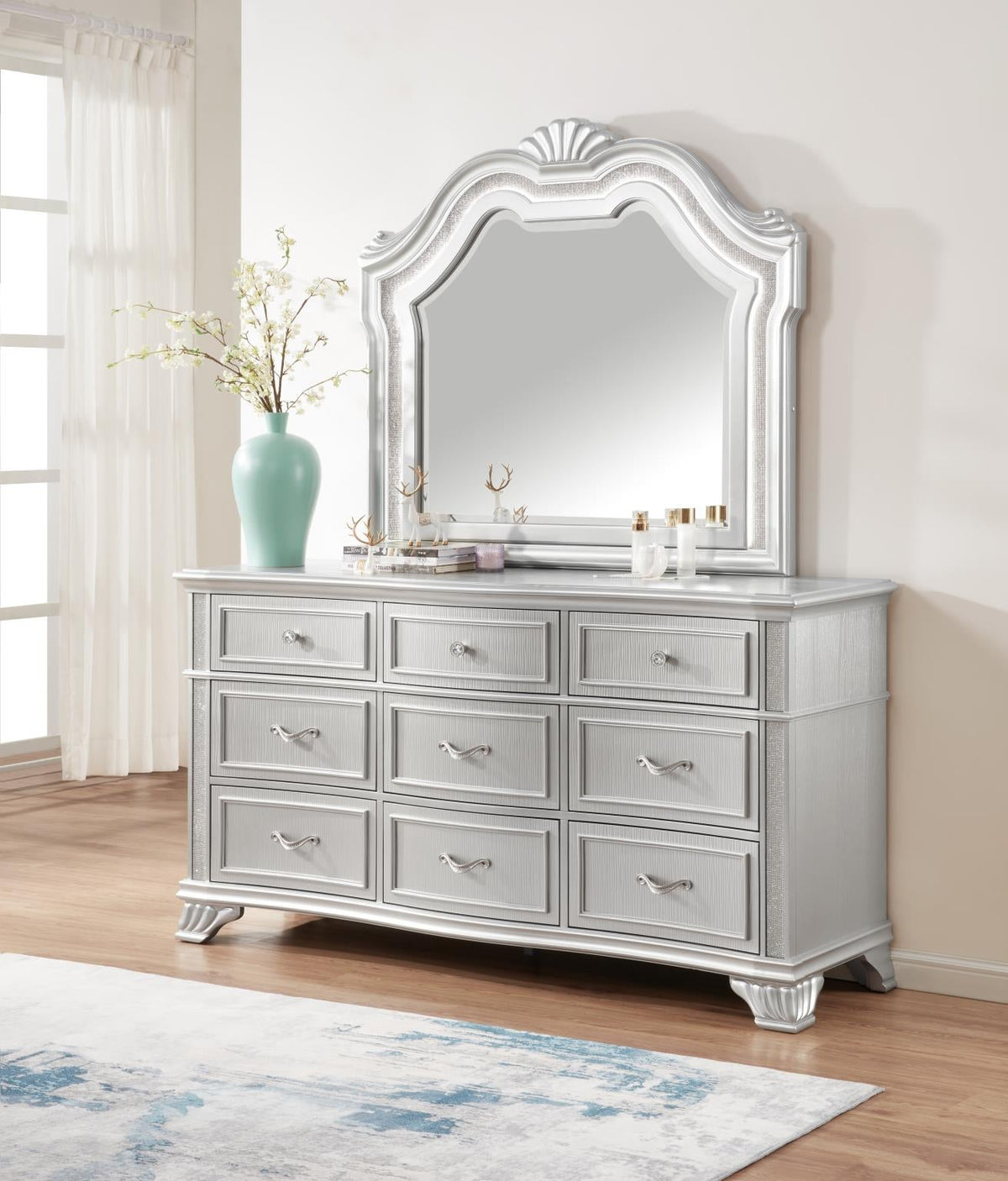 Silver Panel Bedroom Collection