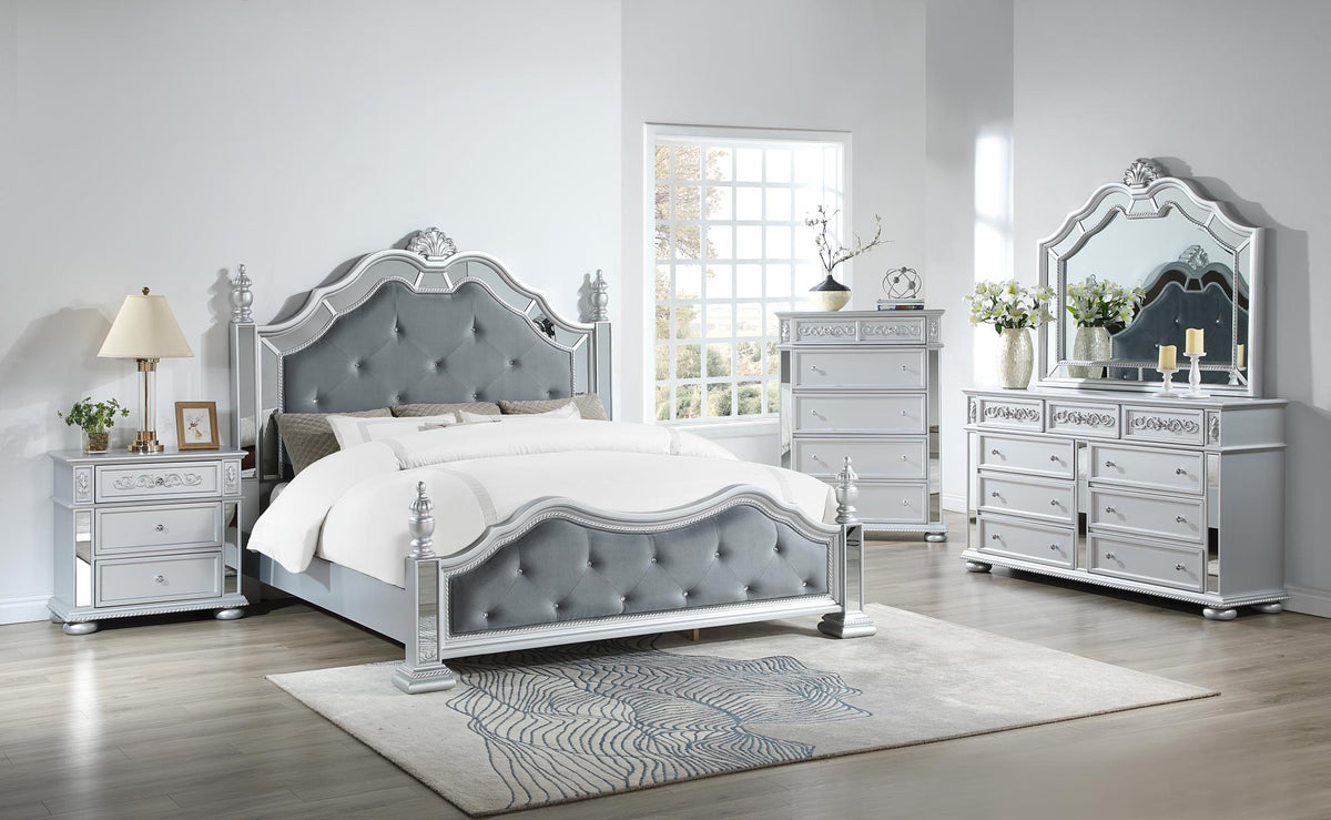 Gray Contemporary Bedroom Collection