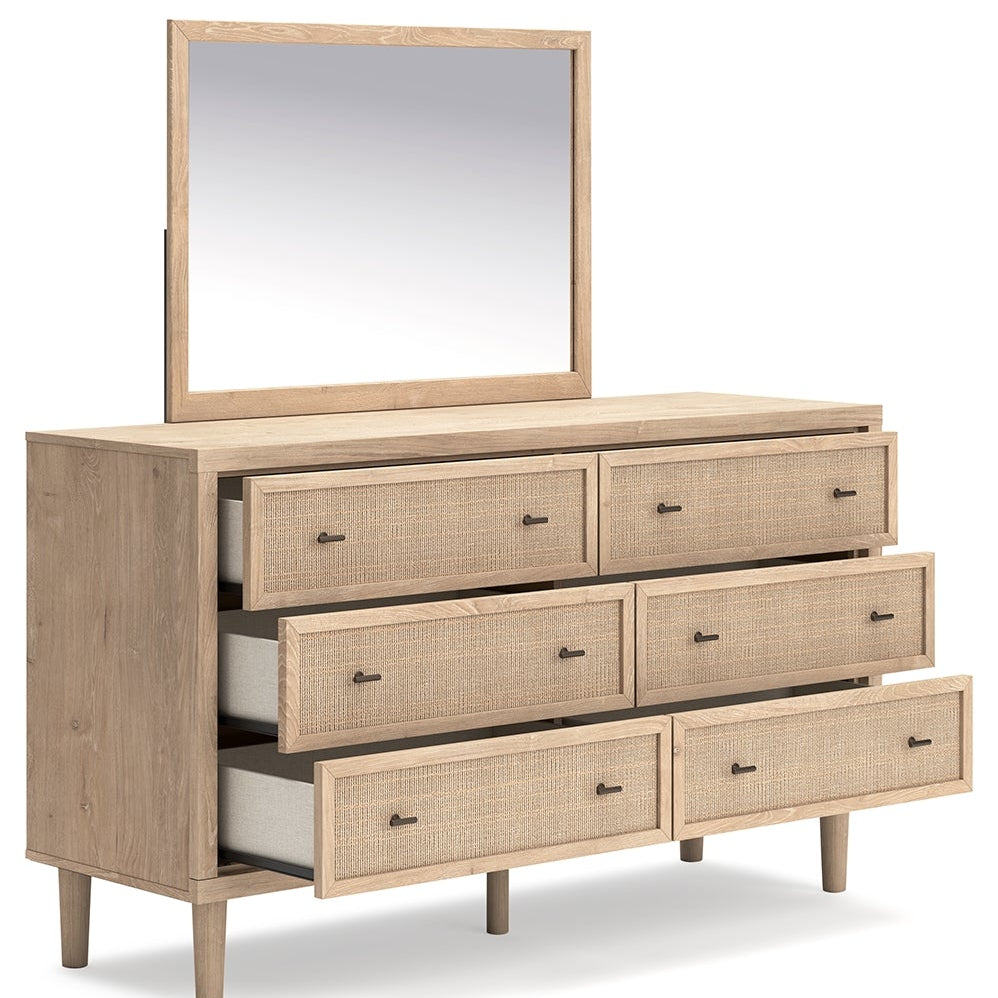 Cielden Full Panel Headboard, Dresser, Mirror and Chest