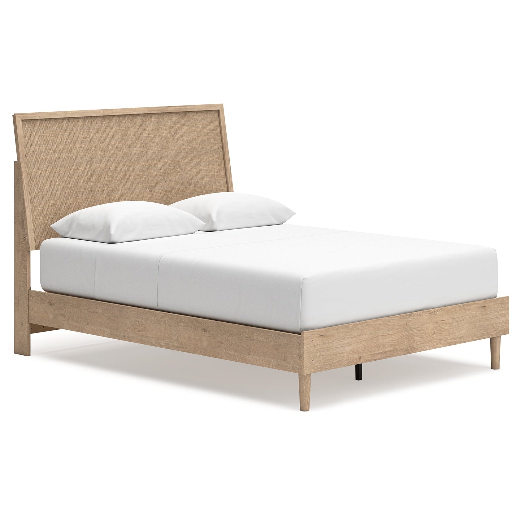 Cielden Queen Panel Bed with Mirrored Dresser and Nightstand