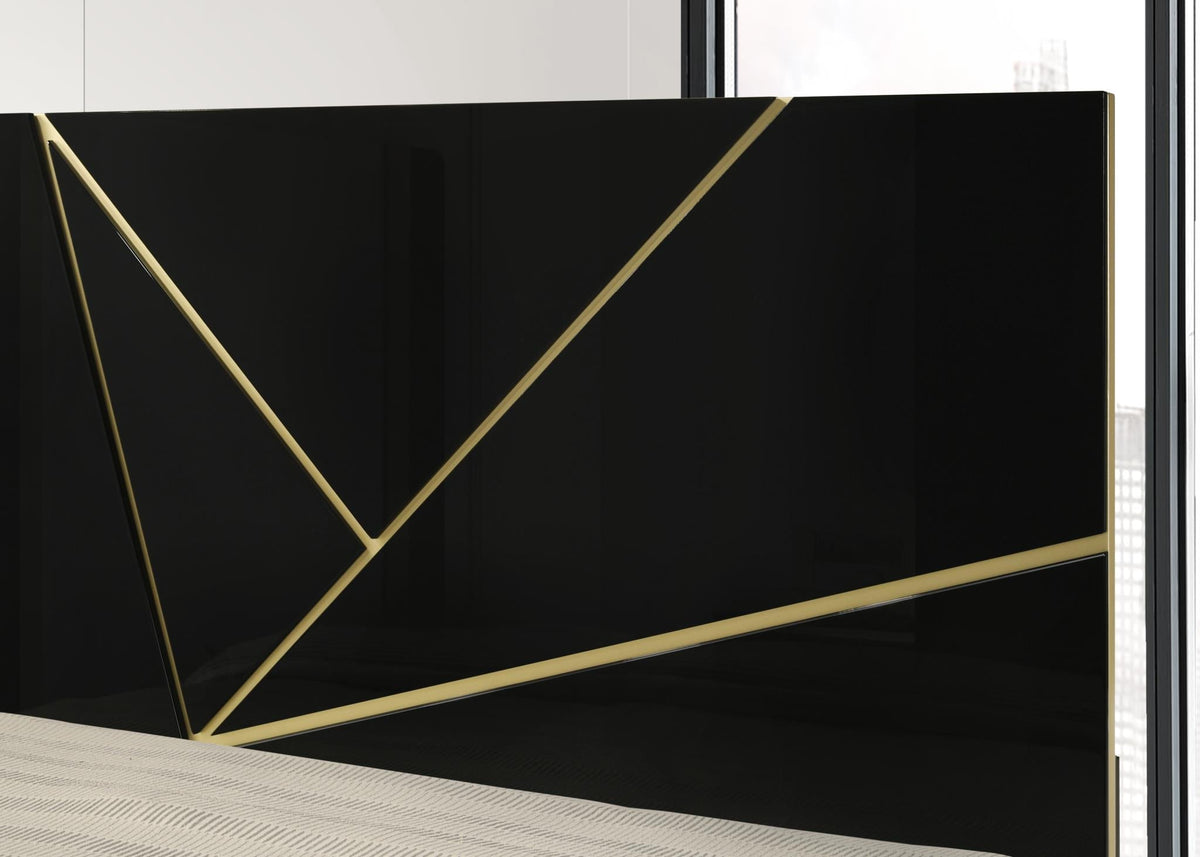 Black & Gold Line Bedroom Collection